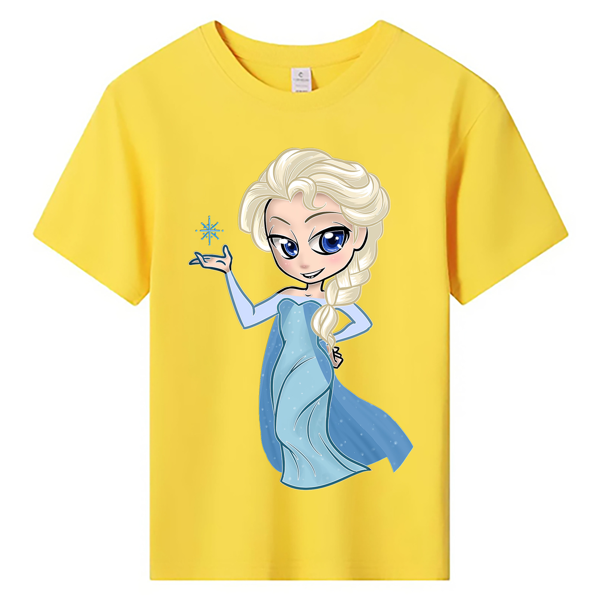 （画像用） アナと雪の女王 アンナ エルサ Frozen Anna Elsa 綿100％キッズTシャツ（フロントプリント）