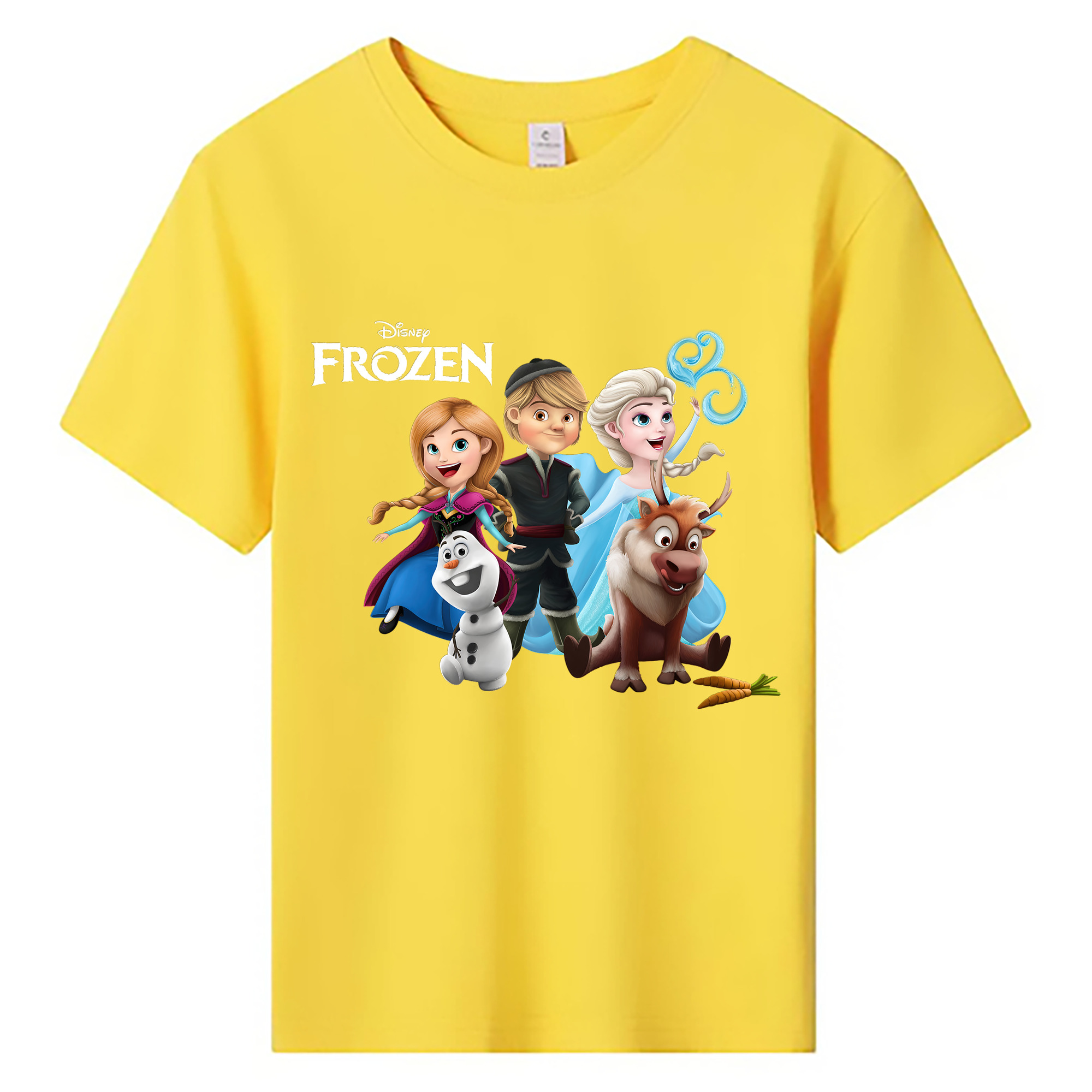 （画像用） アナと雪の女王 アンナ エルサ Frozen Anna Elsa 綿100％キッズTシャツ（フロントプリント）