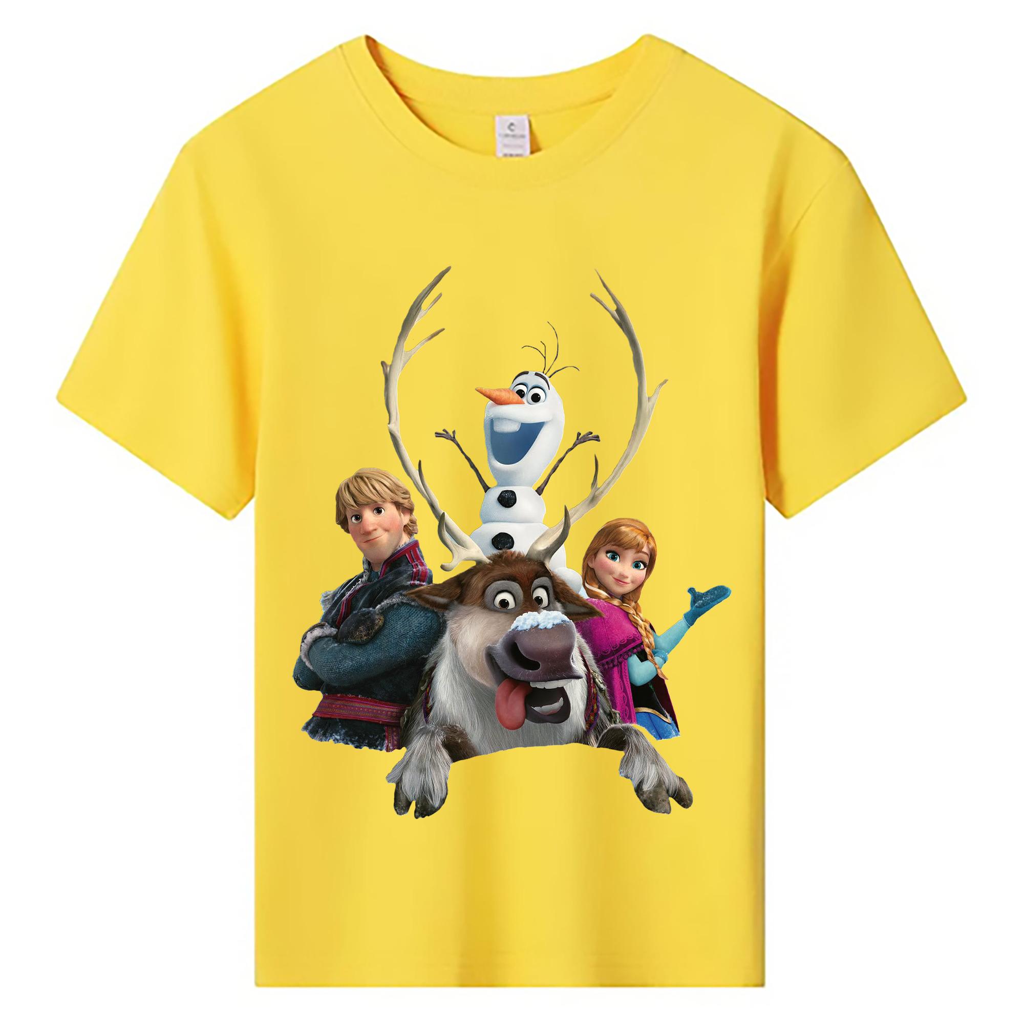 （画像用） アナと雪の女王 アンナ エルサ Frozen Anna Elsa 綿100％キッズTシャツ（フロントプリント）