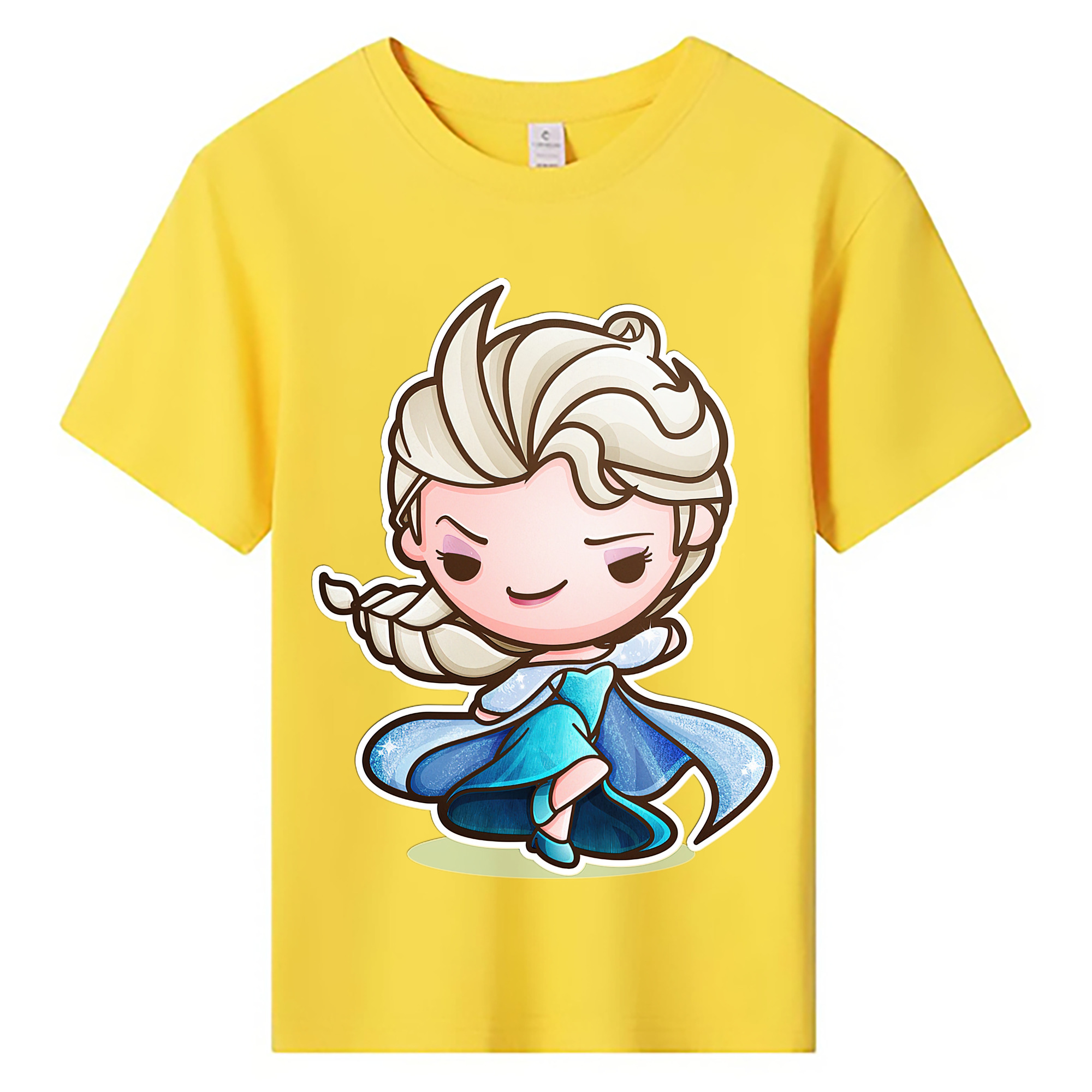（画像用） アナと雪の女王 アンナ エルサ Frozen Anna Elsa 綿100％キッズTシャツ（フロントプリント）