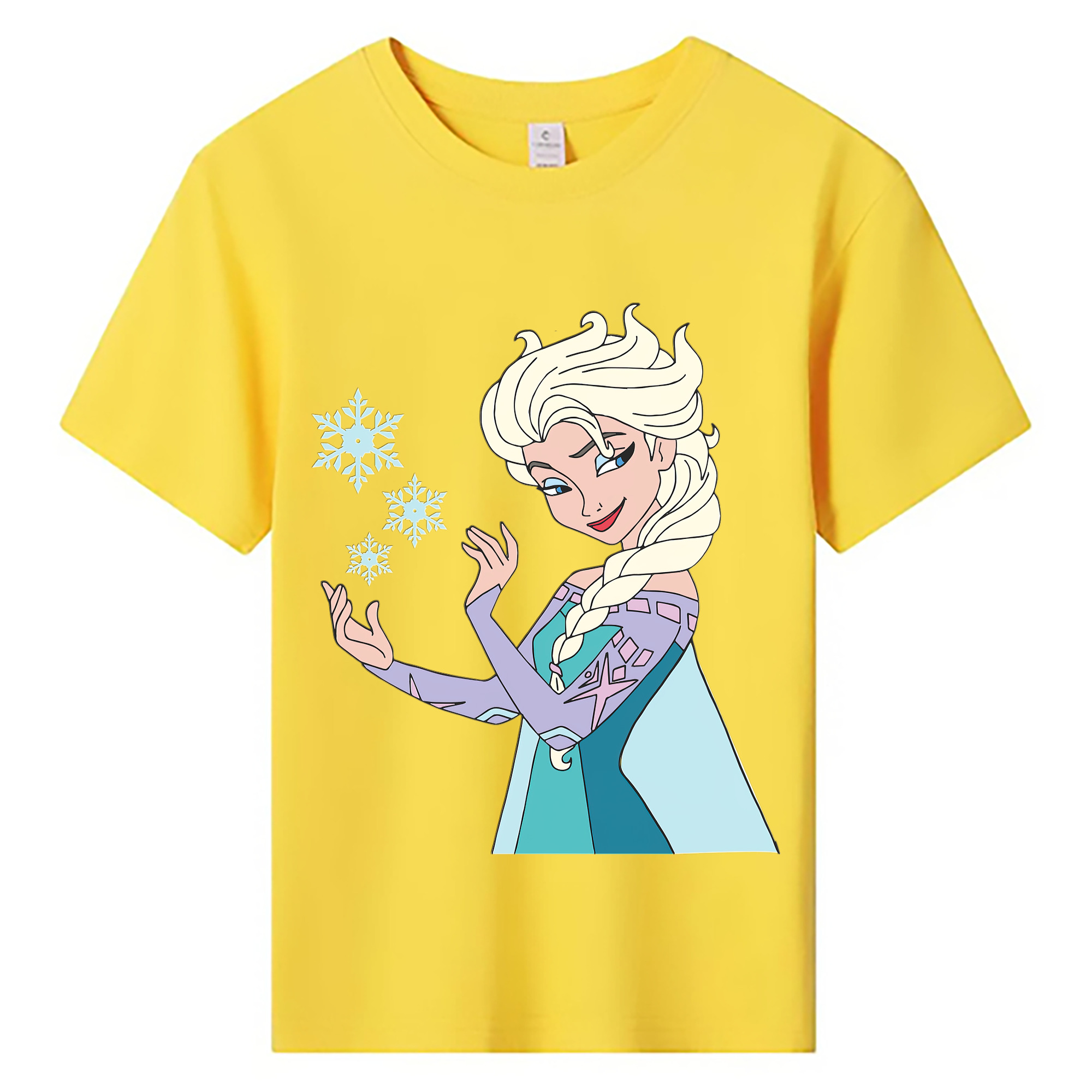 （画像用） アナと雪の女王 アンナ エルサ Frozen Anna Elsa 綿100％キッズTシャツ（フロントプリント）