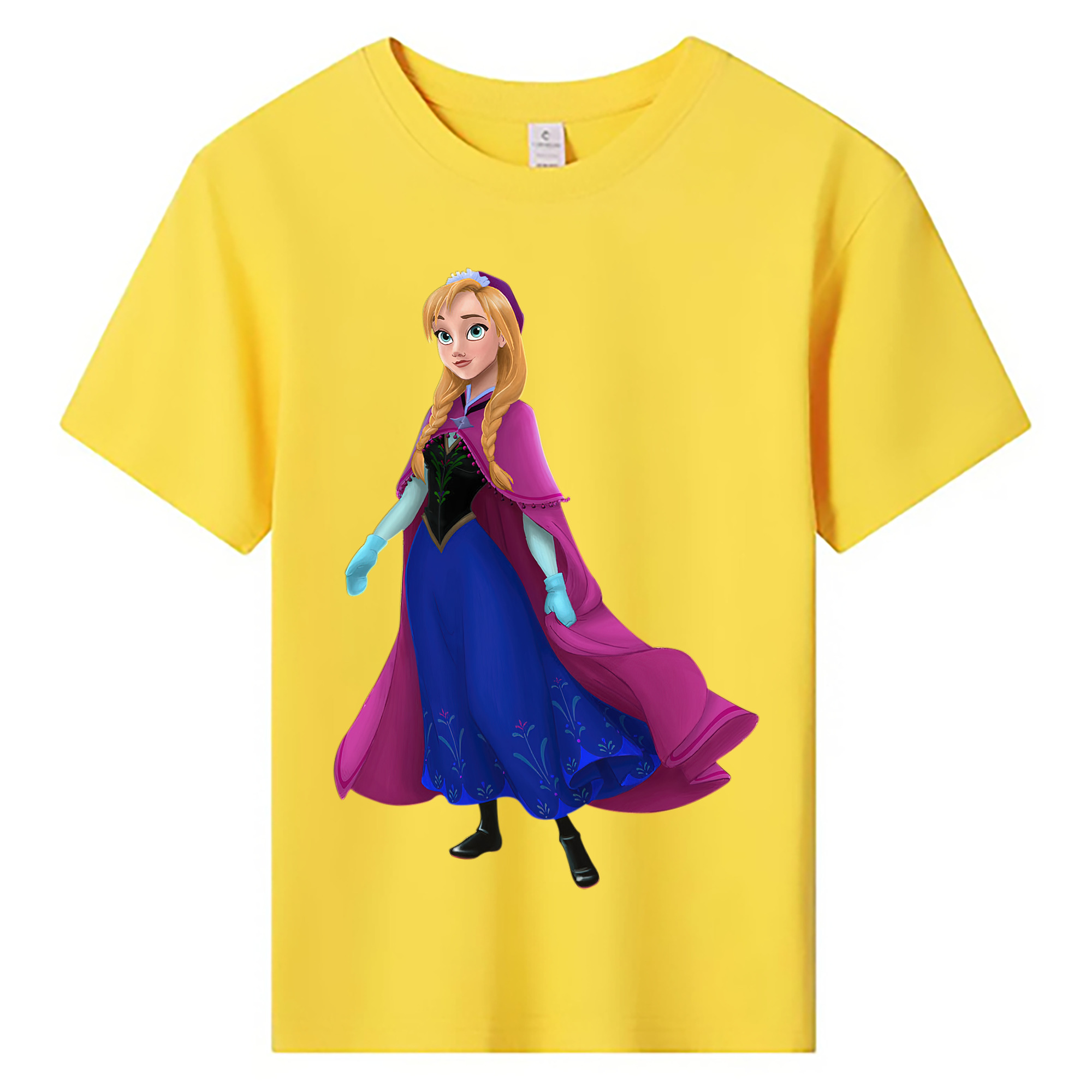 （画像用） アナと雪の女王 アンナ エルサ Frozen Anna Elsa 綿100％キッズTシャツ（フロントプリント）
