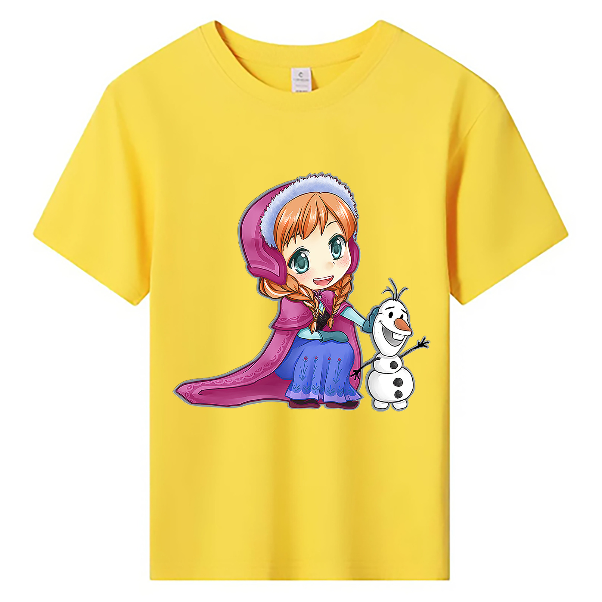 （画像用） アナと雪の女王 アンナ エルサ Frozen Anna Elsa 綿100％キッズTシャツ（フロントプリント）