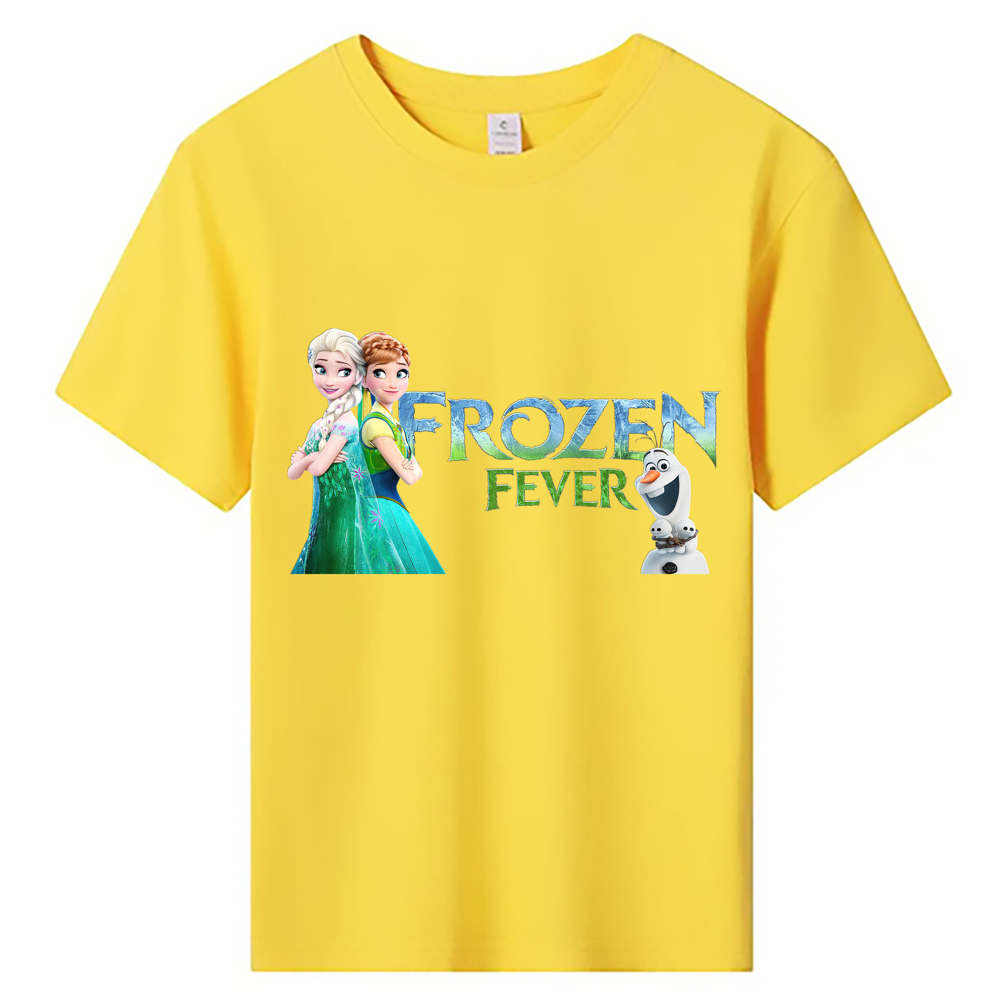 （画像用） アナと雪の女王 アンナ エルサ Frozen Anna Elsa 綿100％キッズTシャツ（フロントプリント）