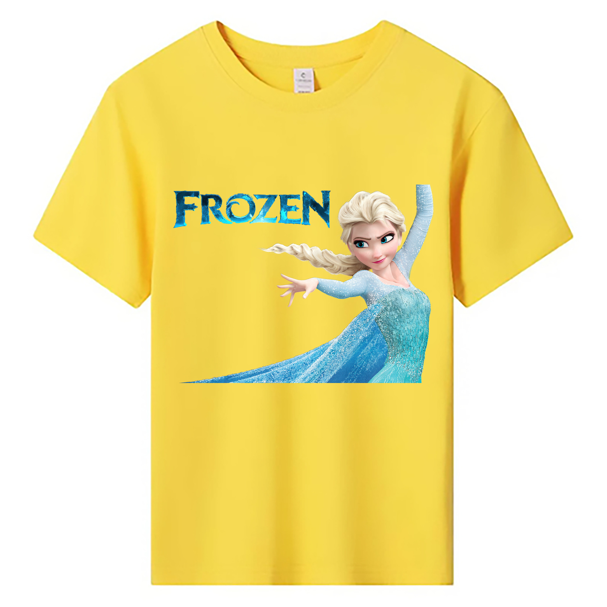 （画像用） アナと雪の女王 アンナ エルサ Frozen Anna Elsa 綿100％キッズTシャツ（フロントプリント）