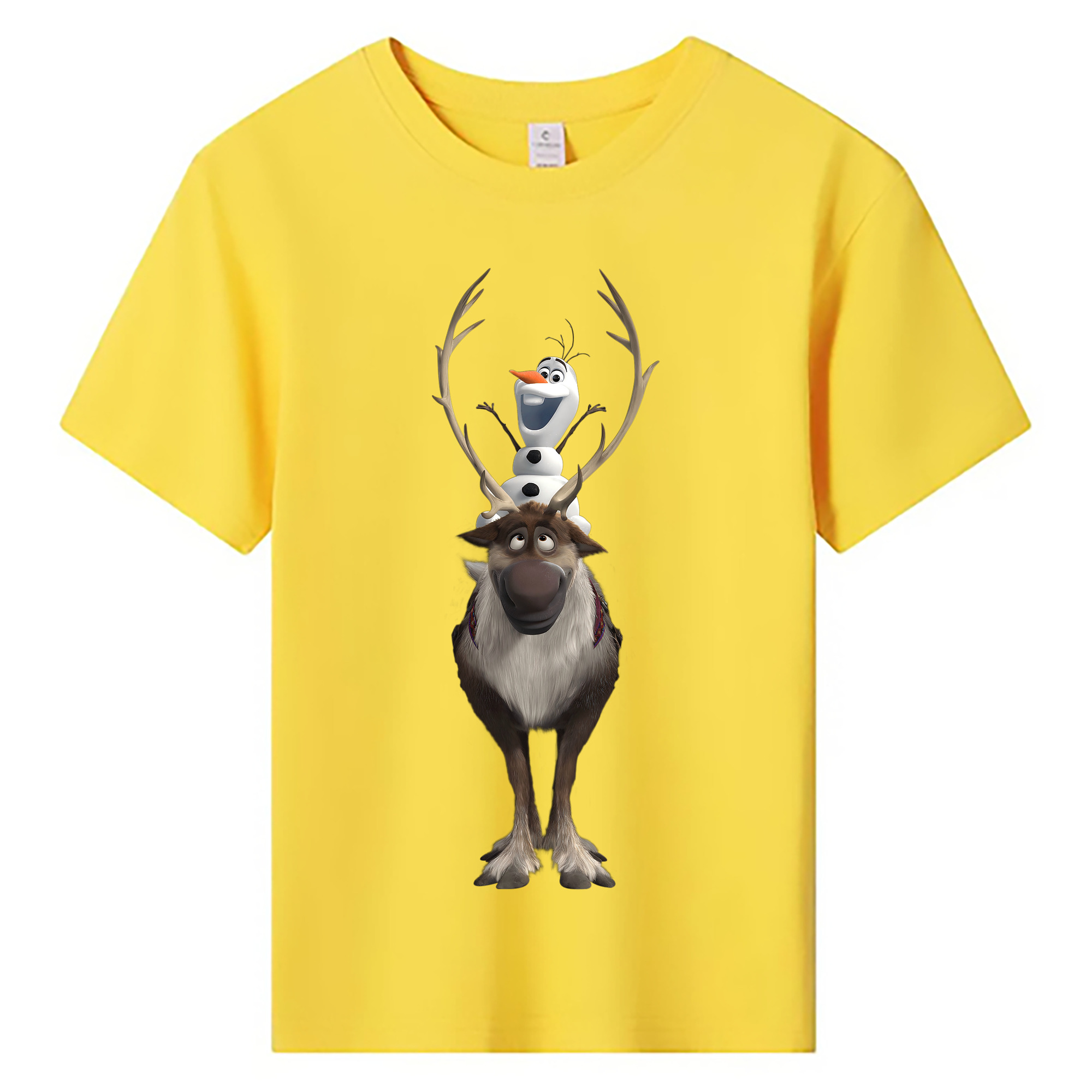 （画像用） アナと雪の女王 アンナ エルサ Frozen Anna Elsa 綿100％キッズTシャツ（フロントプリント）