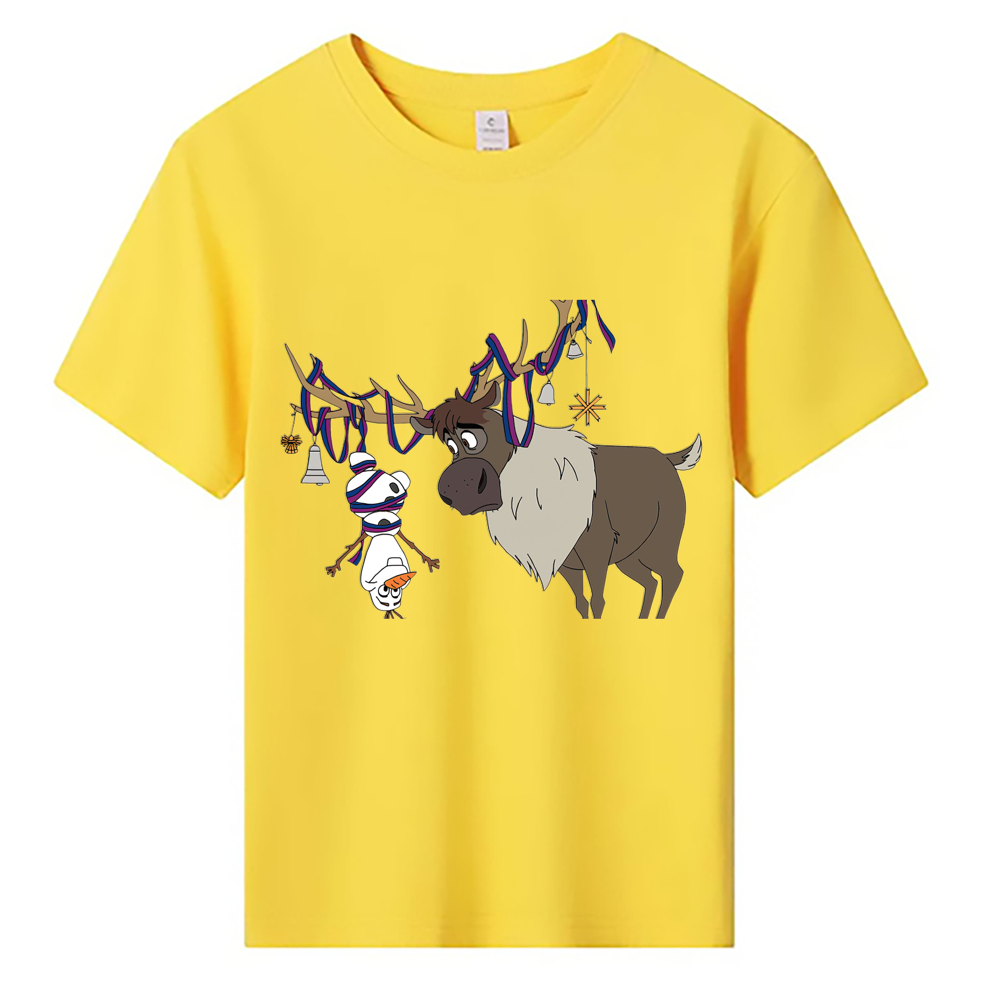 （画像用） アナと雪の女王 アンナ エルサ Frozen Anna Elsa 綿100％キッズTシャツ（フロントプリント）