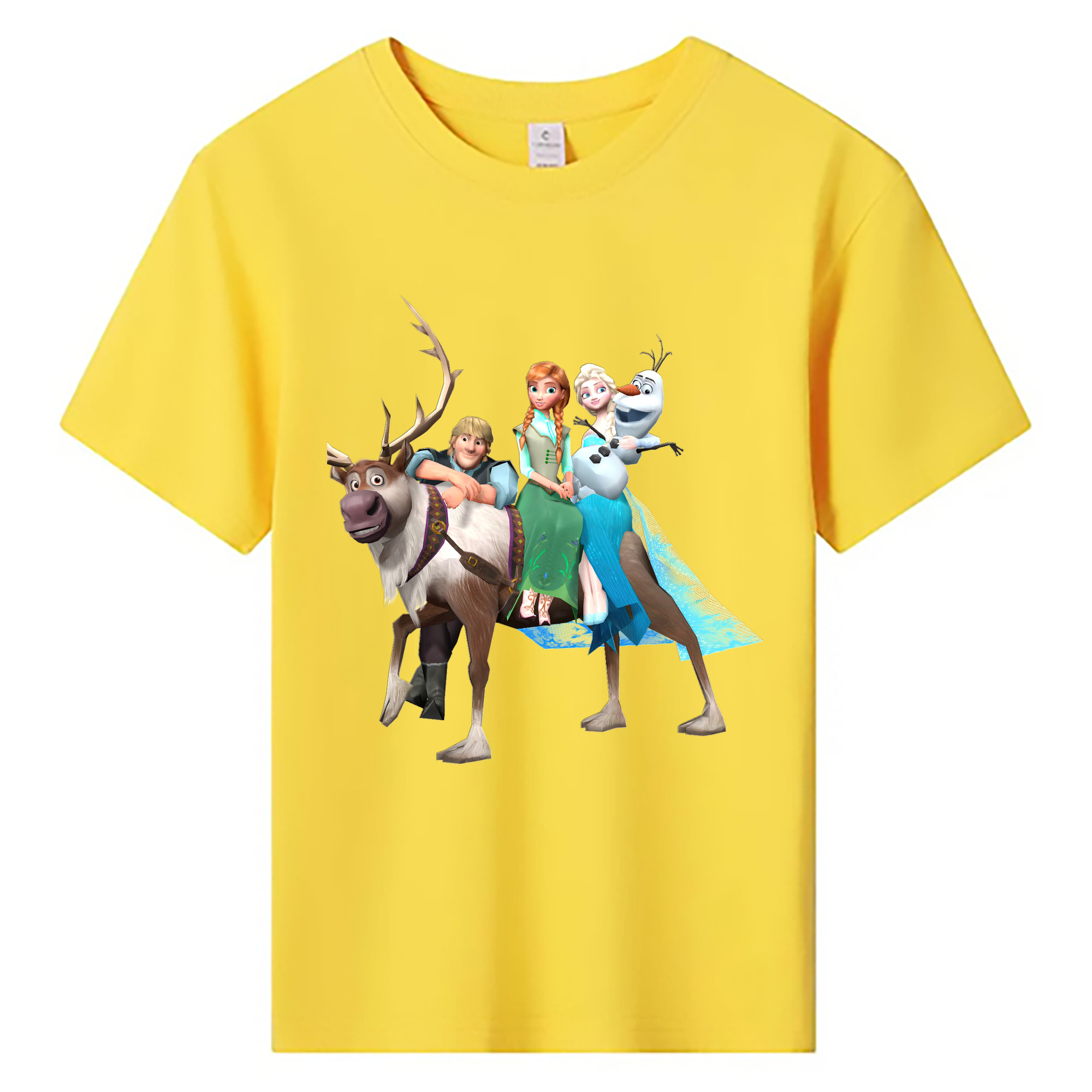 （画像用） アナと雪の女王 アンナ エルサ Frozen Anna Elsa 綿100％キッズTシャツ（フロントプリント）