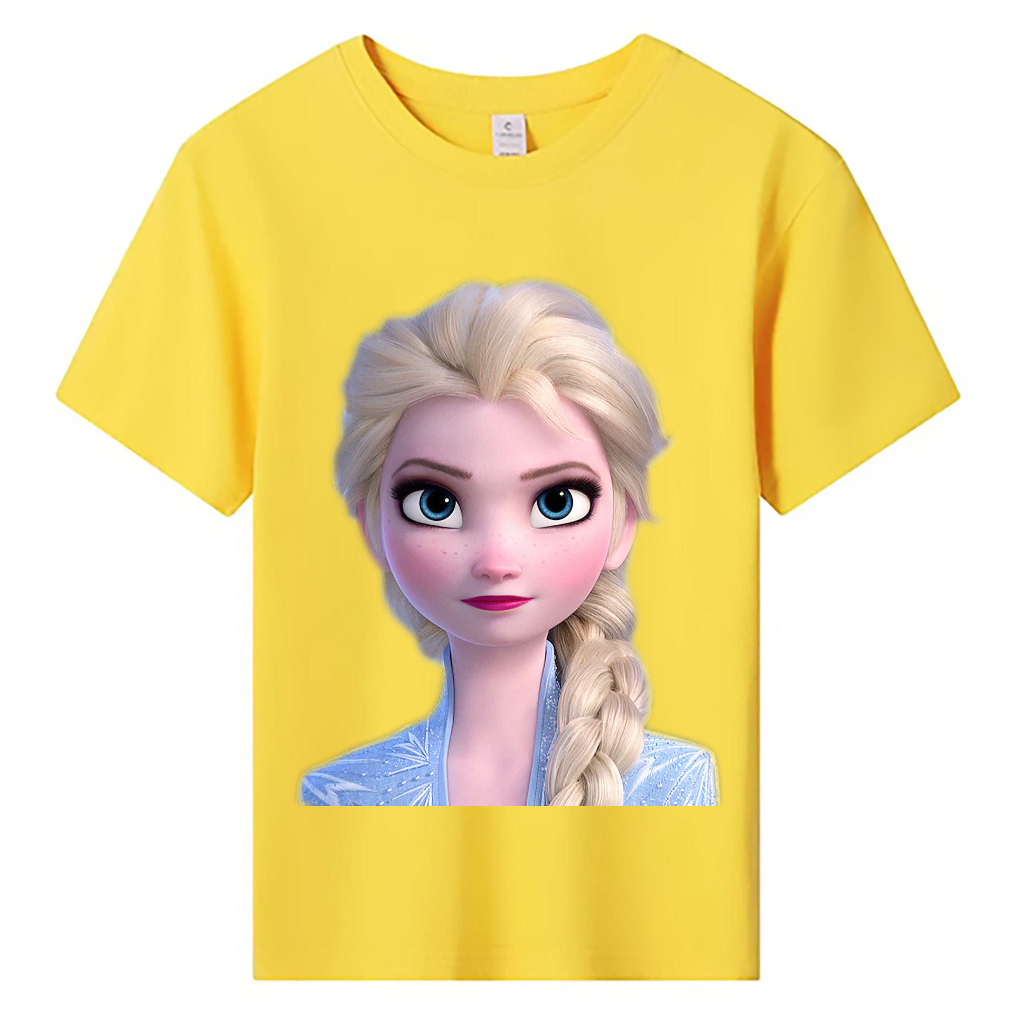 （画像用） アナと雪の女王 アンナ エルサ Frozen Anna Elsa 綿100％キッズTシャツ（フロントプリント）