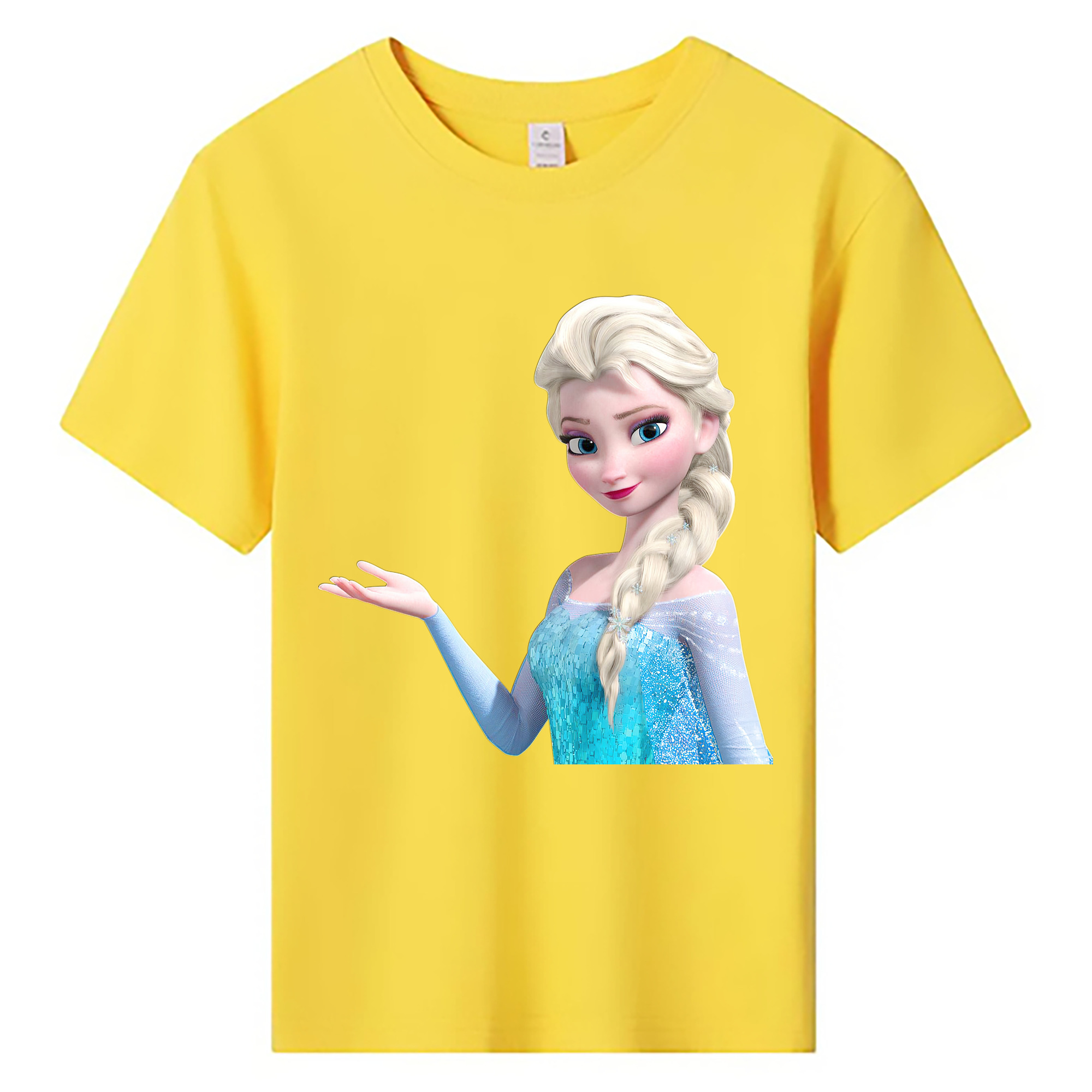 （画像用） アナと雪の女王 アンナ エルサ Frozen Anna Elsa 綿100％キッズTシャツ（フロントプリント）