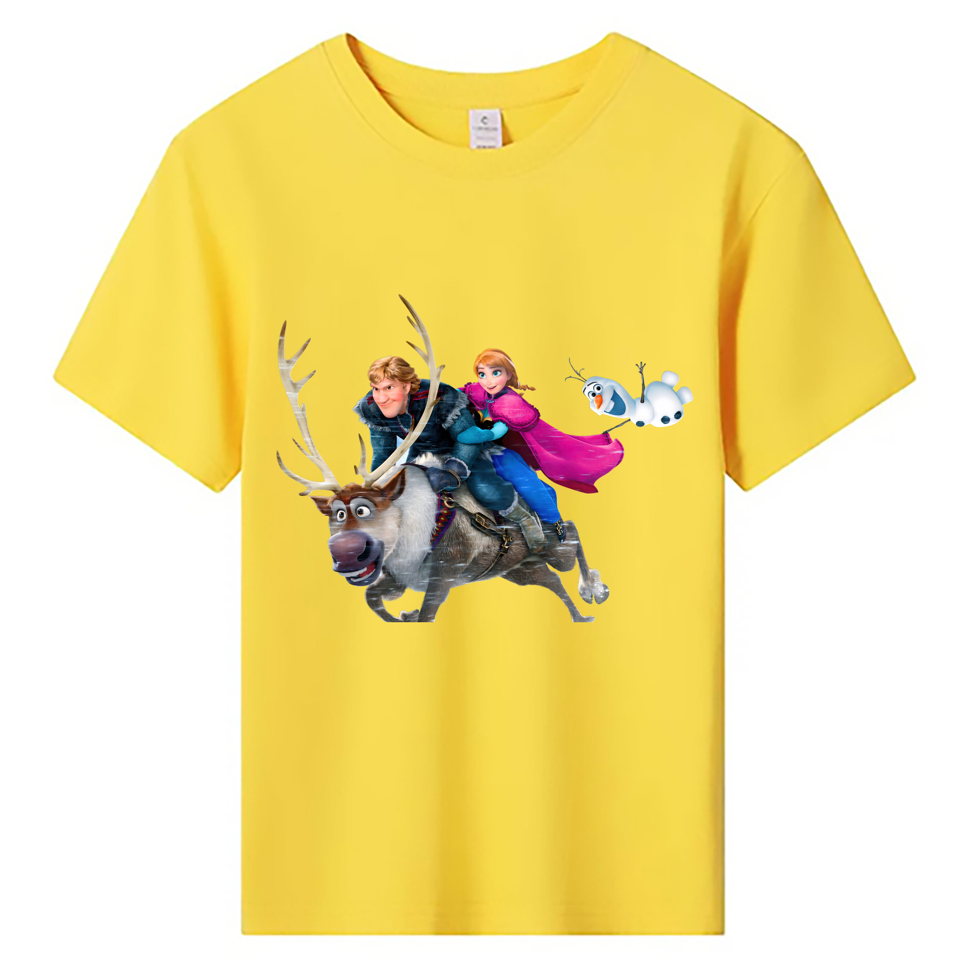 （画像用） アナと雪の女王 アンナ エルサ Frozen Anna Elsa 綿100％キッズTシャツ（フロントプリント）