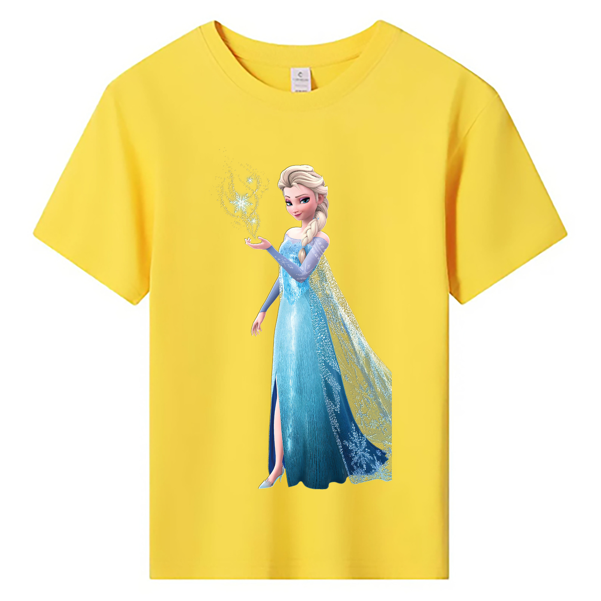 （画像用） アナと雪の女王 アンナ エルサ Frozen Anna Elsa 綿100％キッズTシャツ（フロントプリント）