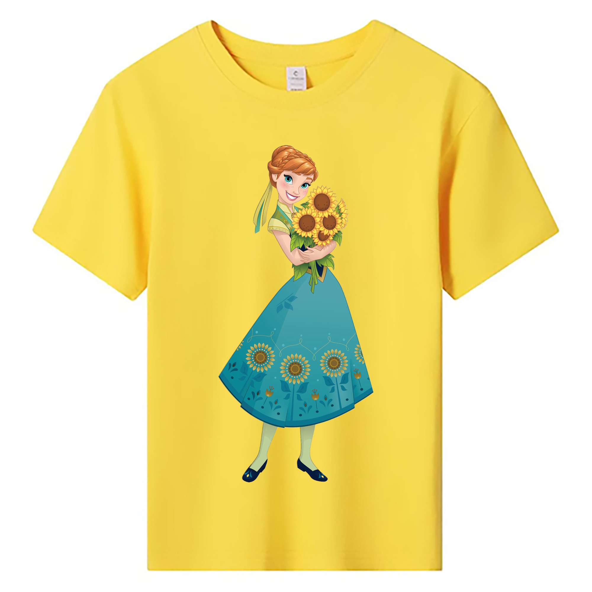 （画像用） アナと雪の女王 アンナ エルサ Frozen Anna Elsa 綿100％キッズTシャツ（フロントプリント）