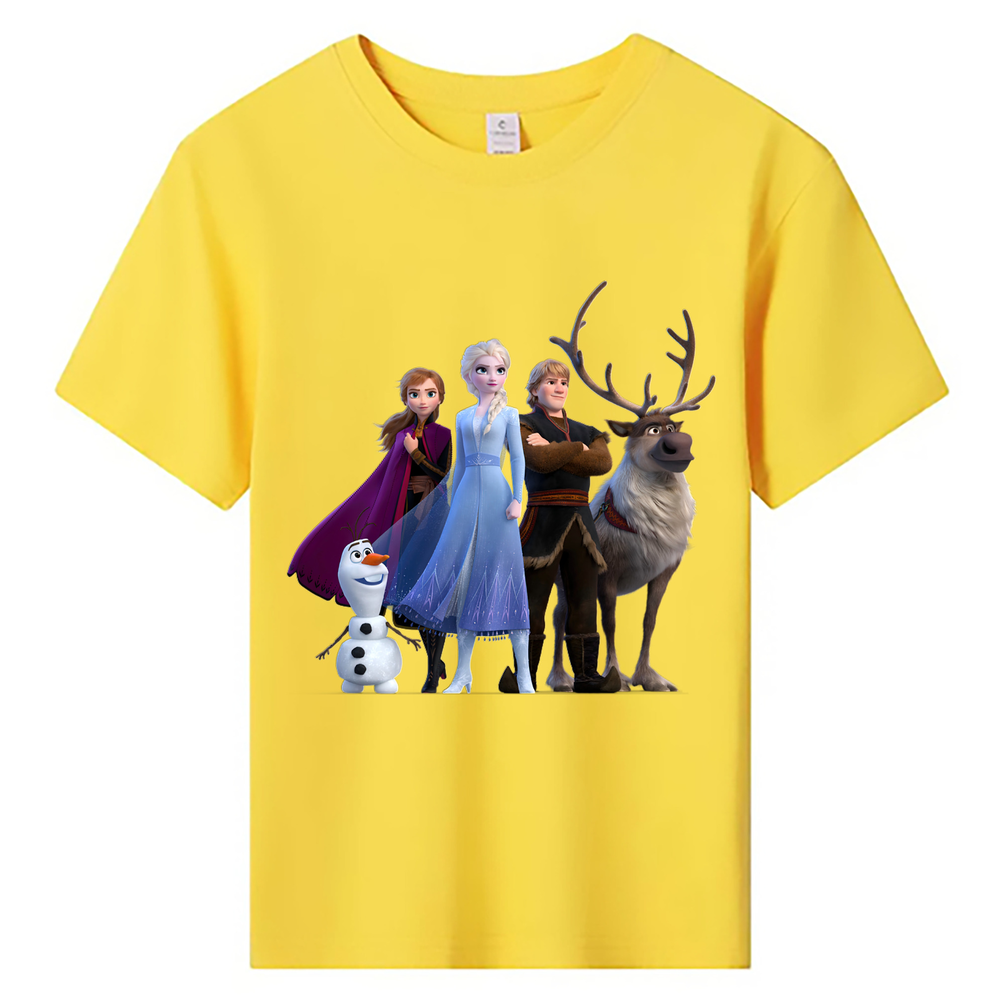 （画像用） アナと雪の女王 アンナ エルサ Frozen Anna Elsa 綿100％キッズTシャツ（フロントプリント）