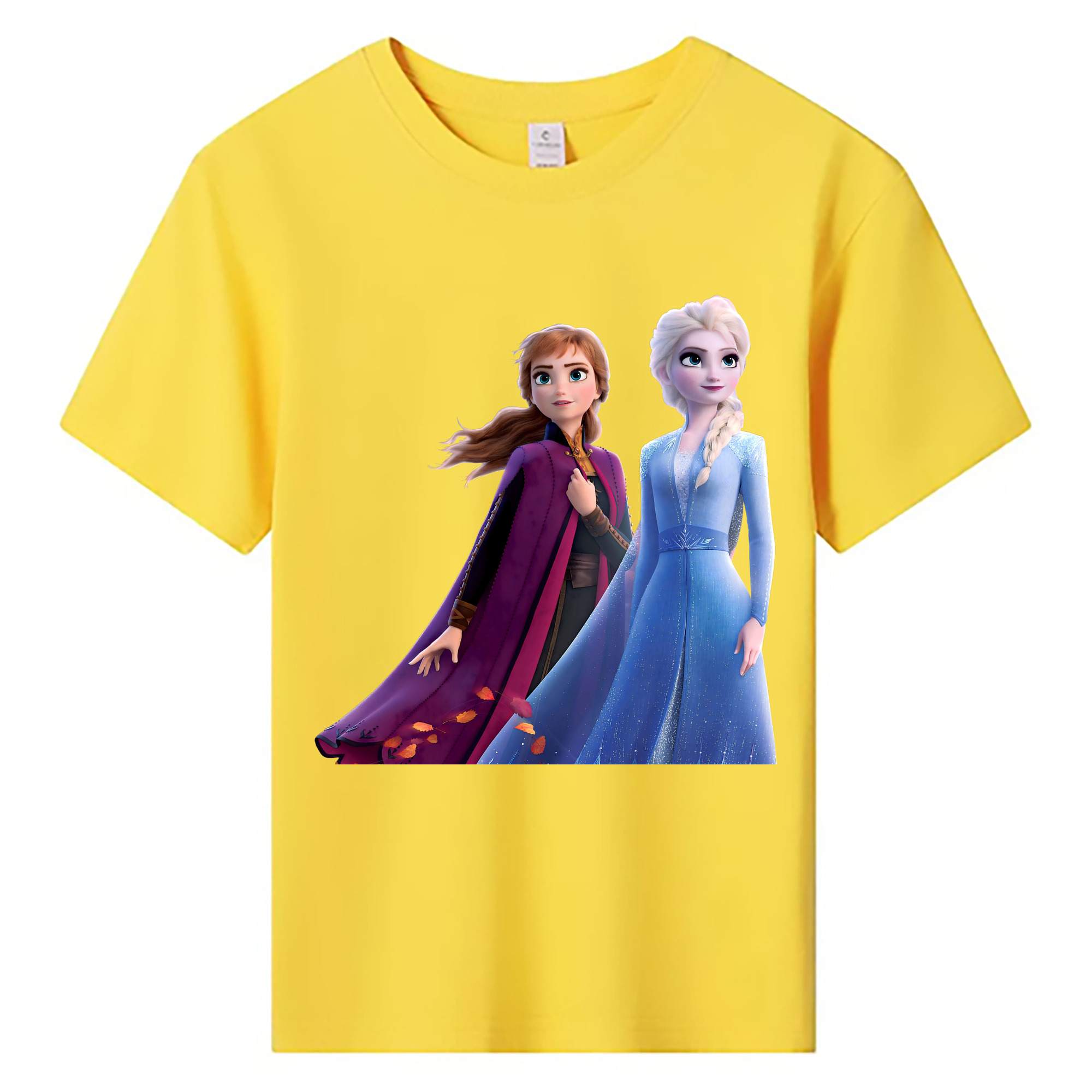 （画像用） アナと雪の女王 アンナ エルサ Frozen Anna Elsa 綿100％キッズTシャツ（フロントプリント）