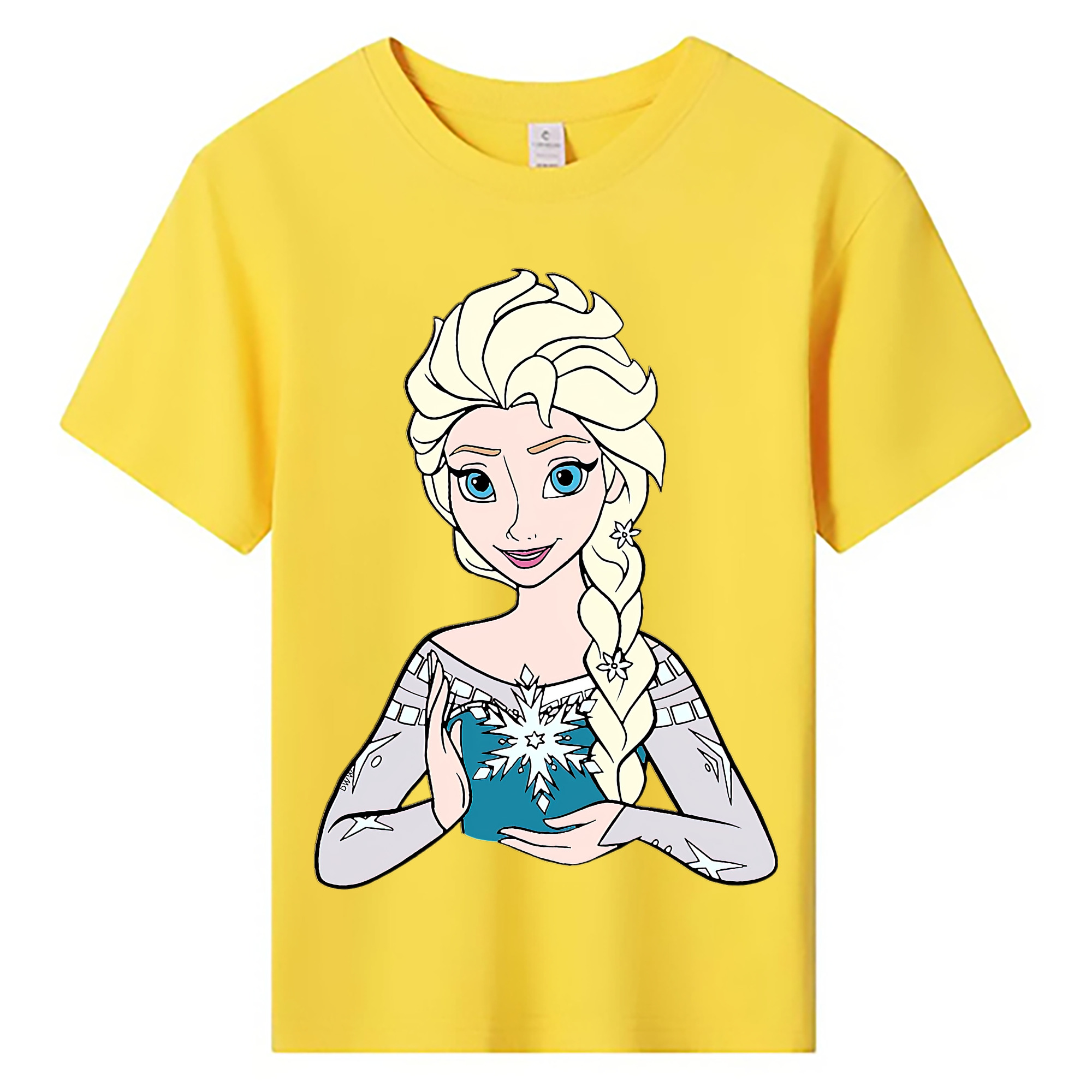 （画像用） アナと雪の女王 アンナ エルサ Frozen Anna Elsa 綿100％キッズTシャツ（フロントプリント）