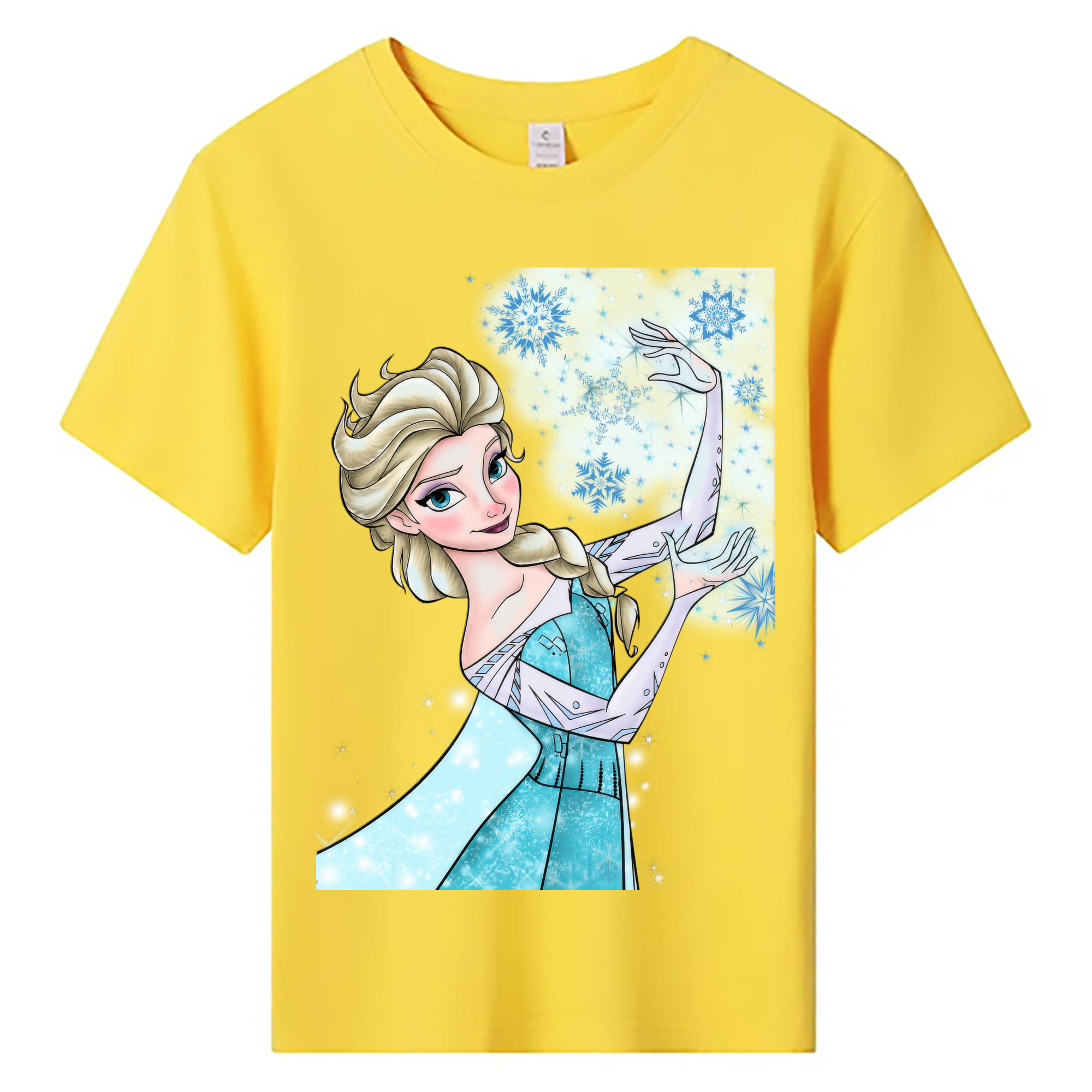 （画像用） アナと雪の女王 アンナ エルサ Frozen Anna Elsa 綿100％キッズTシャツ（フロントプリント）