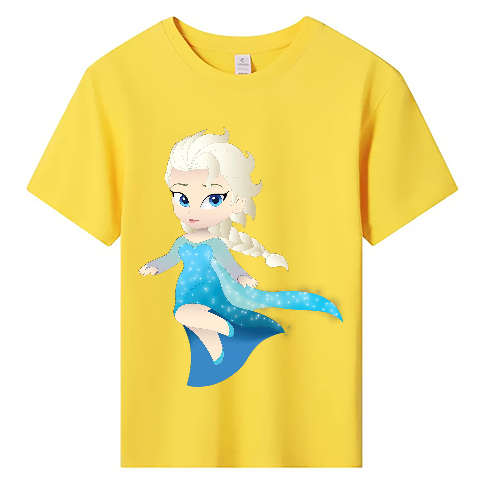 （画像用） アナと雪の女王 アンナ エルサ Frozen Anna Elsa 綿100％キッズTシャツ（フロントプリント）