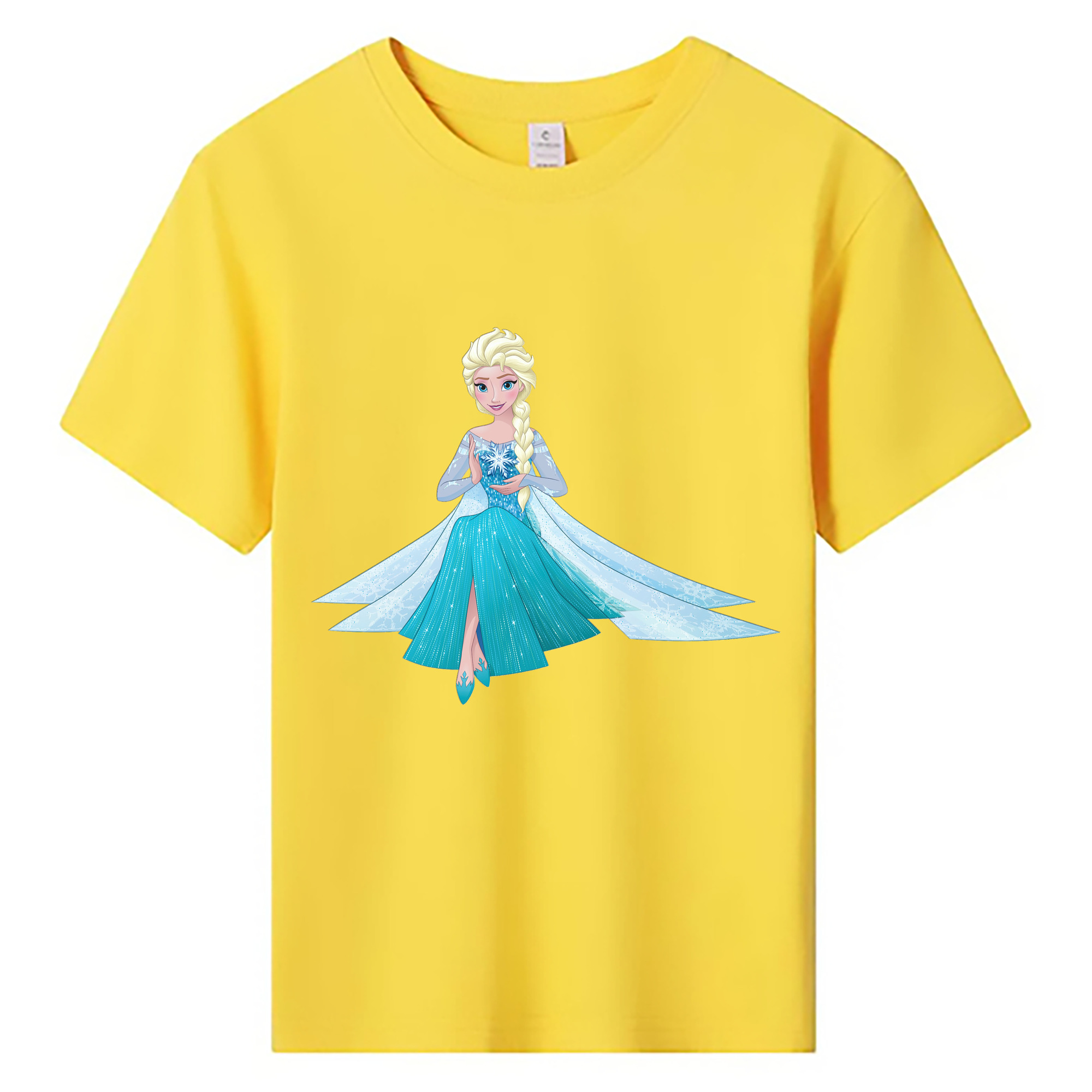 （画像用） アナと雪の女王 アンナ エルサ Frozen Anna Elsa 綿100％キッズTシャツ（フロントプリント）