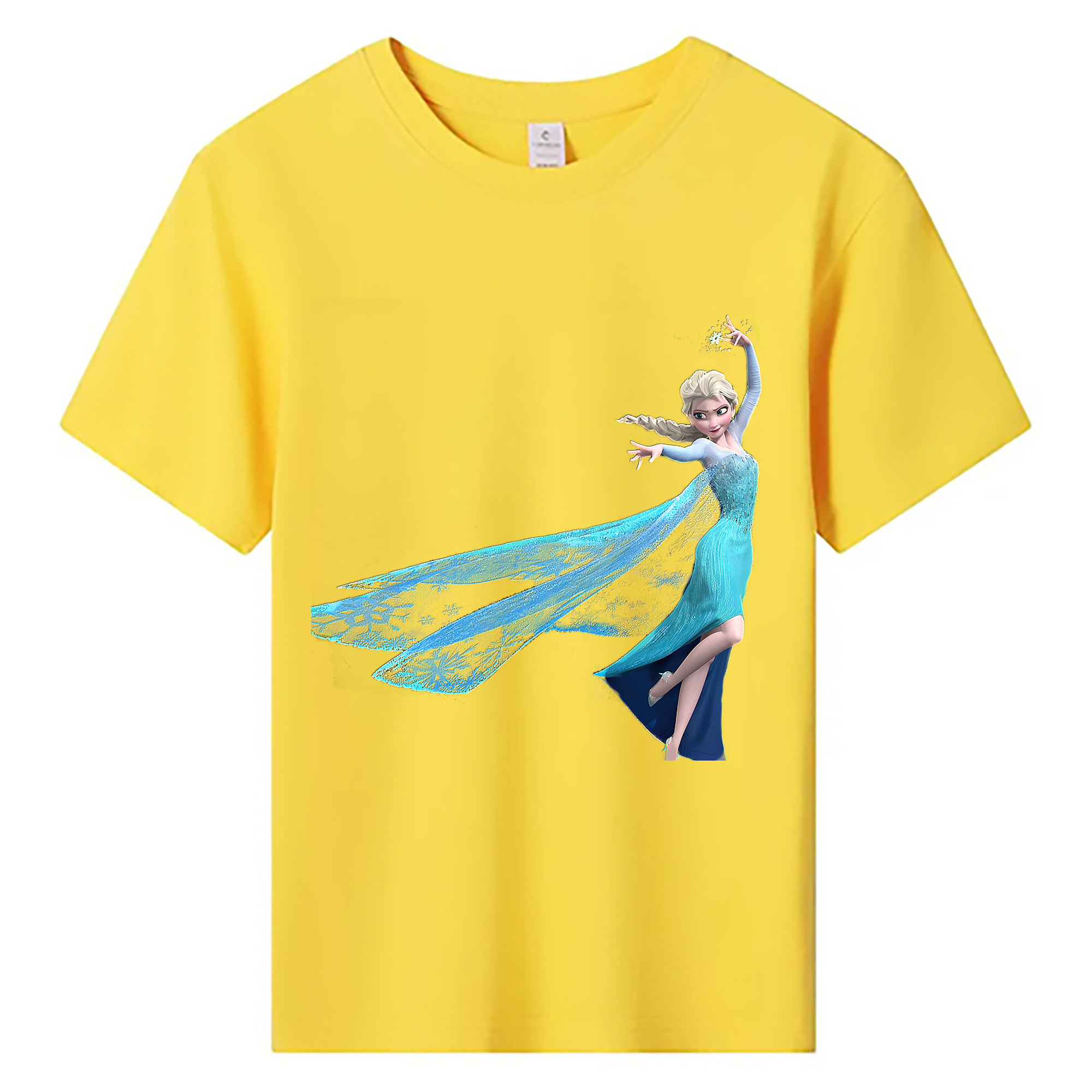 （画像用） アナと雪の女王 アンナ エルサ Frozen Anna Elsa 綿100％キッズTシャツ（フロントプリント）