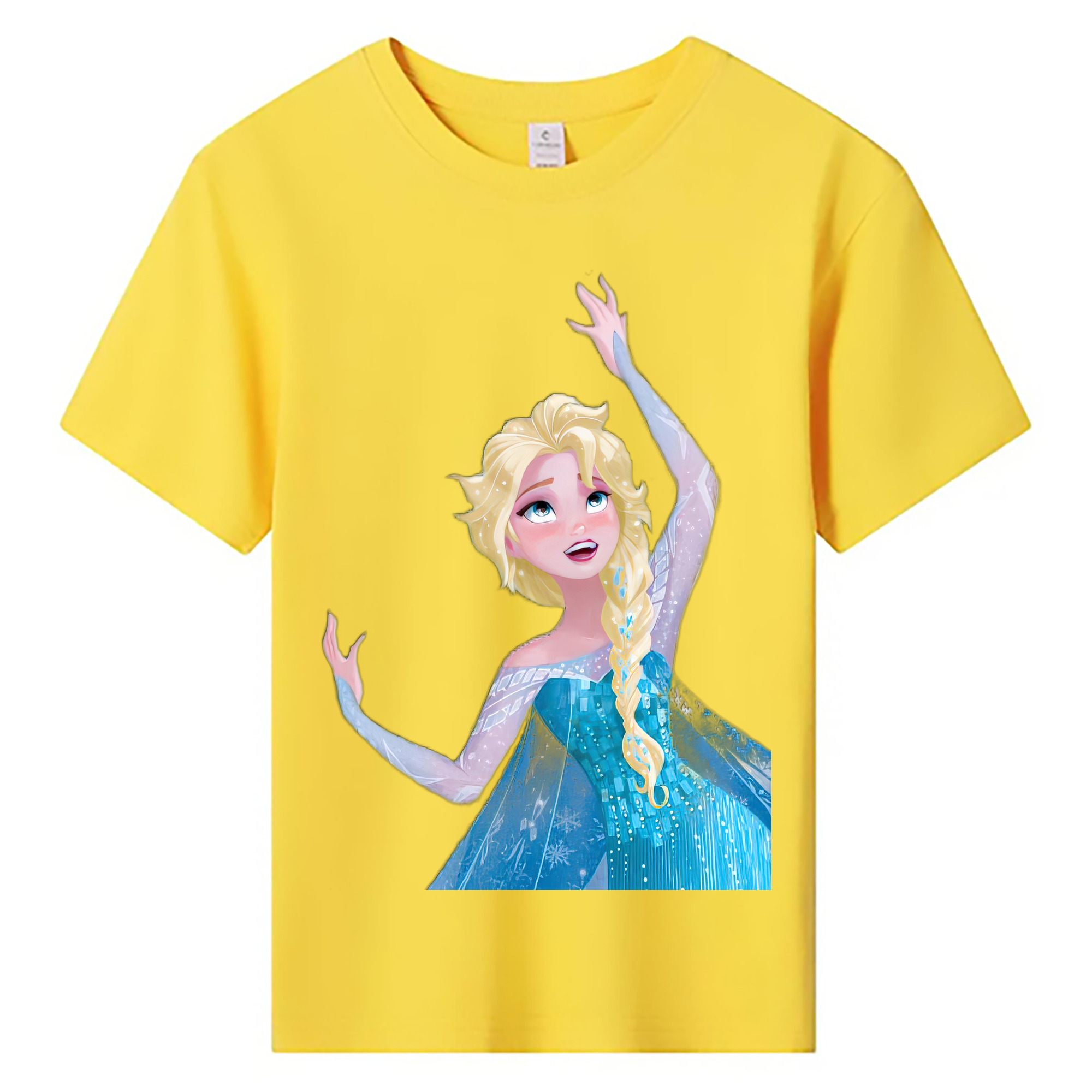 （画像用） アナと雪の女王 アンナ エルサ Frozen Anna Elsa 綿100％キッズTシャツ（フロントプリント）
