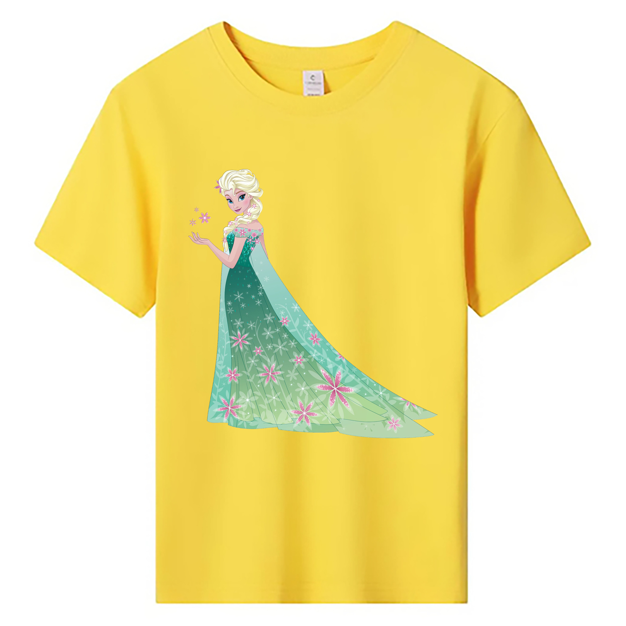 （画像用） アナと雪の女王 アンナ エルサ Frozen Anna Elsa 綿100％キッズTシャツ（フロントプリント）