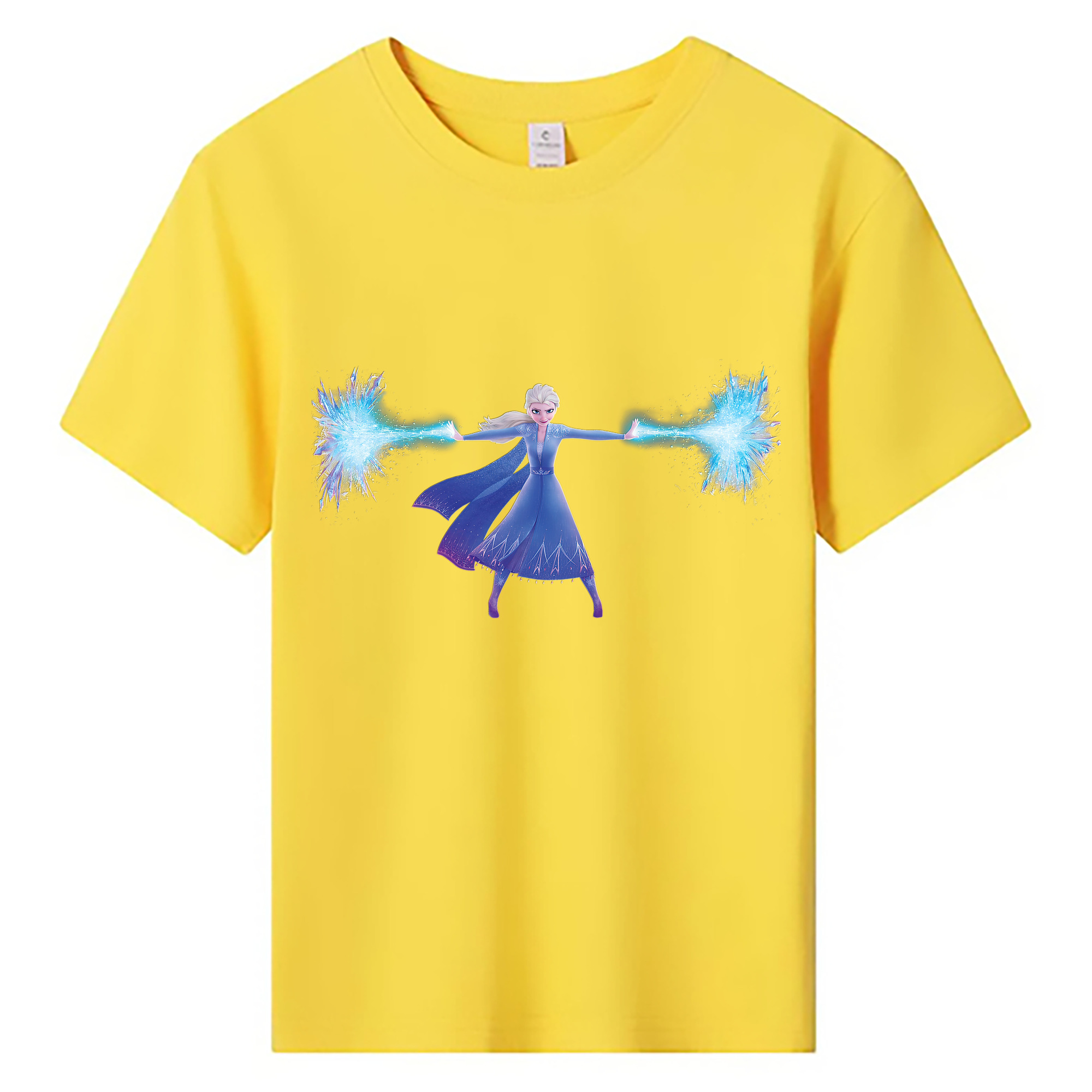 （画像用） アナと雪の女王 アンナ エルサ Frozen Anna Elsa 綿100％キッズTシャツ（フロントプリント）