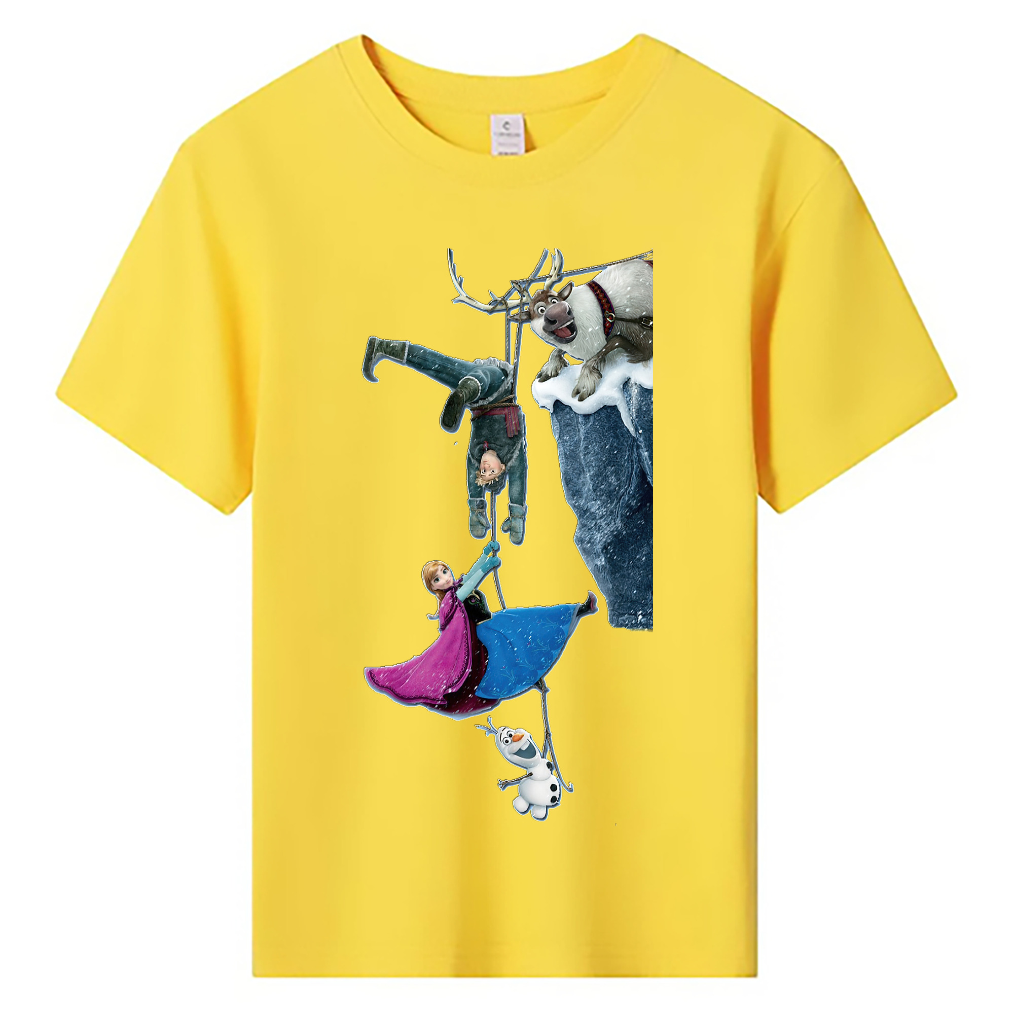 （画像用） アナと雪の女王 アンナ エルサ Frozen Anna Elsa 綿100％キッズTシャツ（フロントプリント）