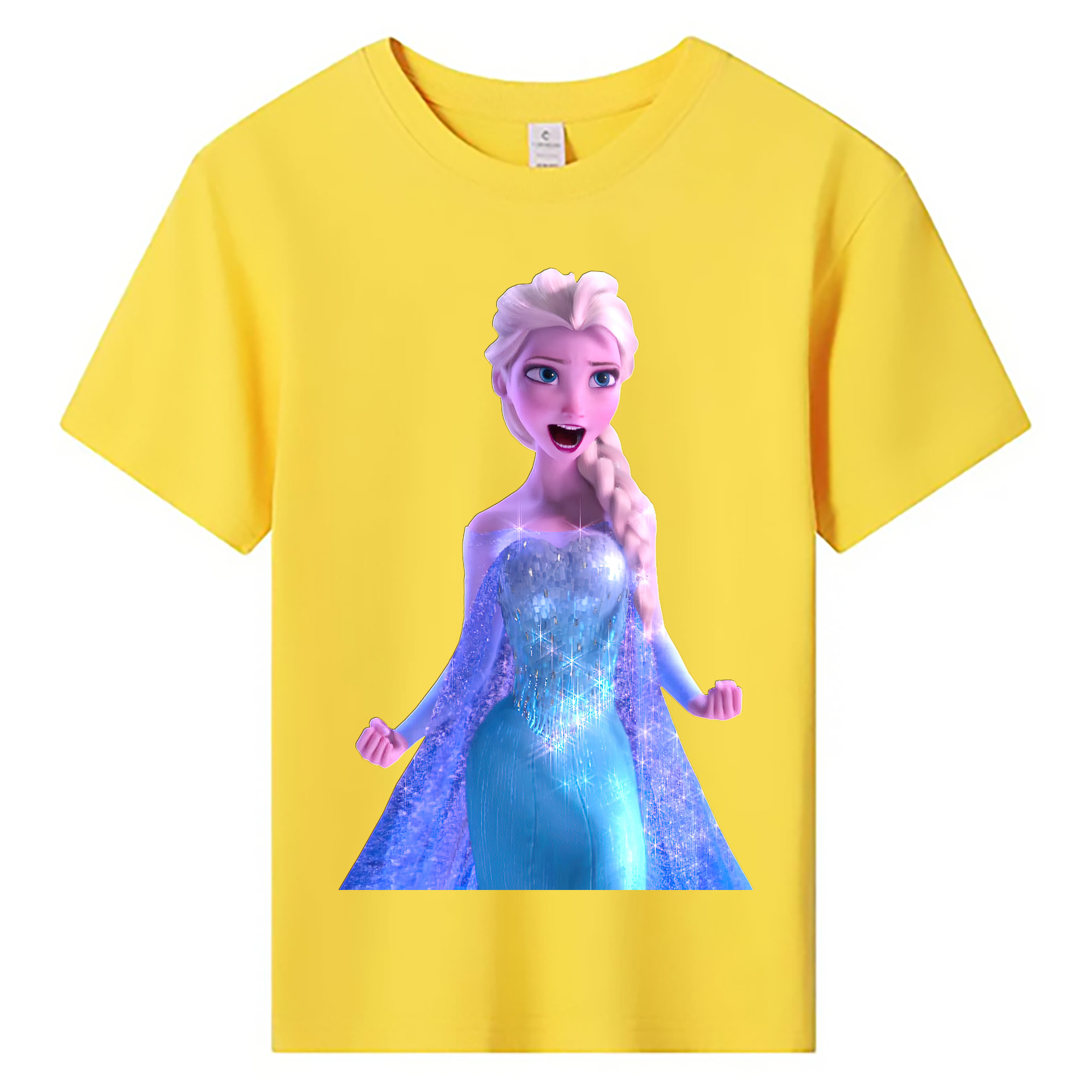 （画像用） アナと雪の女王 アンナ エルサ Frozen Anna Elsa 綿100％キッズTシャツ（フロントプリント）