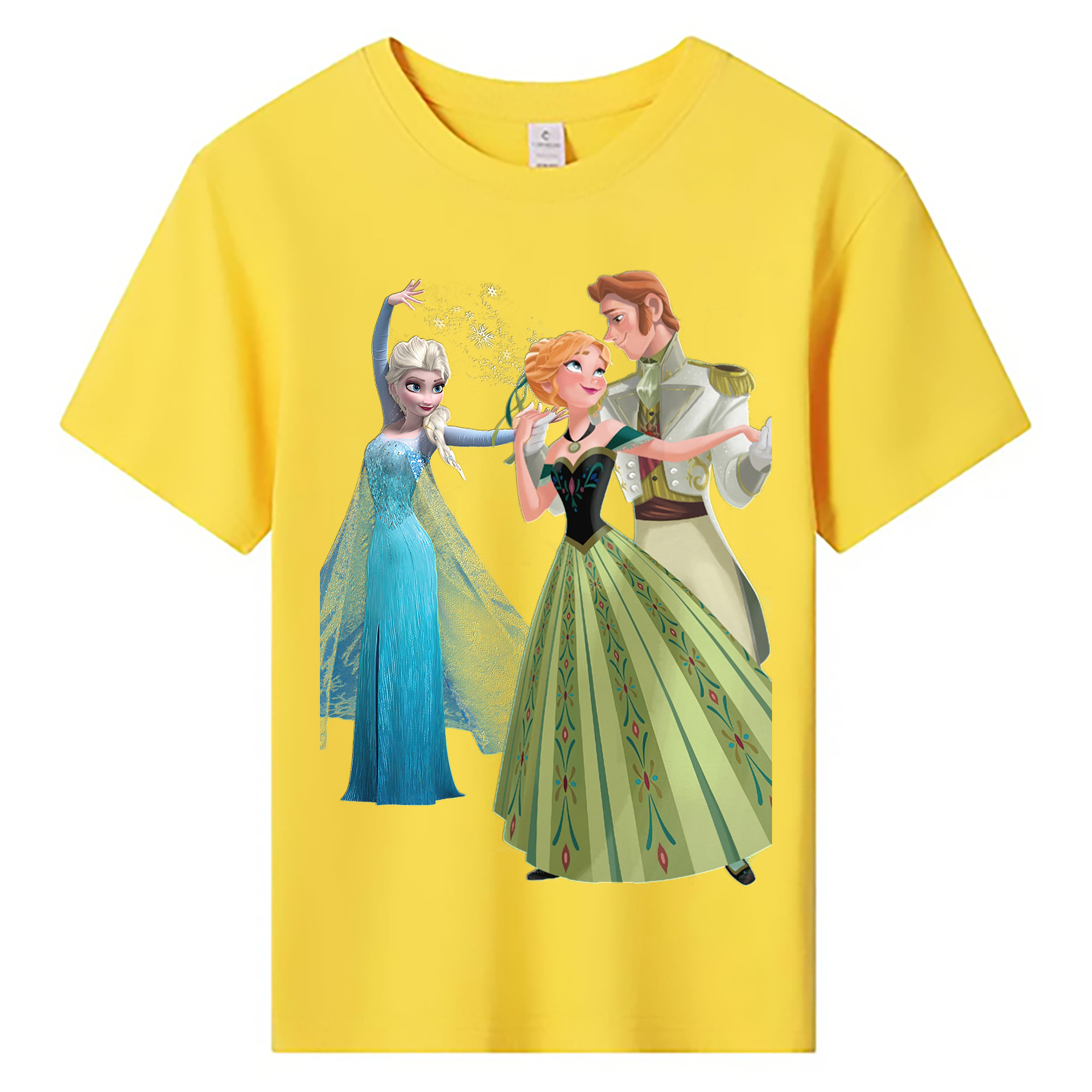 （画像用） アナと雪の女王 アンナ エルサ Frozen Anna Elsa 綿100％キッズTシャツ（フロントプリント）