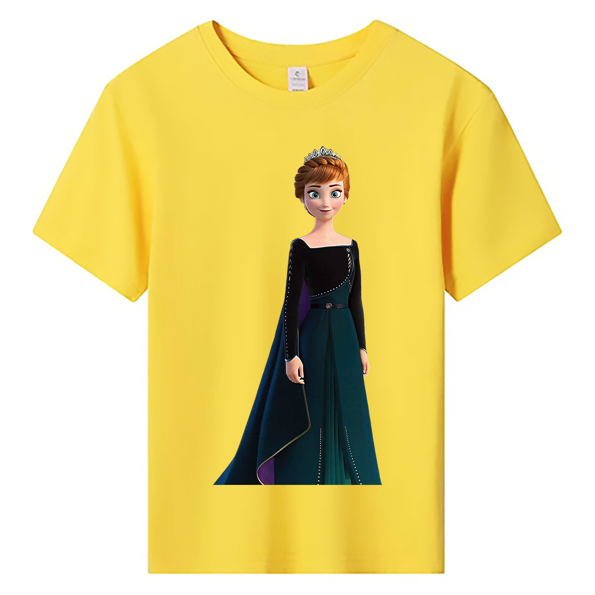 （画像用） アナと雪の女王 アンナ エルサ Frozen Anna Elsa 綿100％キッズTシャツ（フロントプリント）