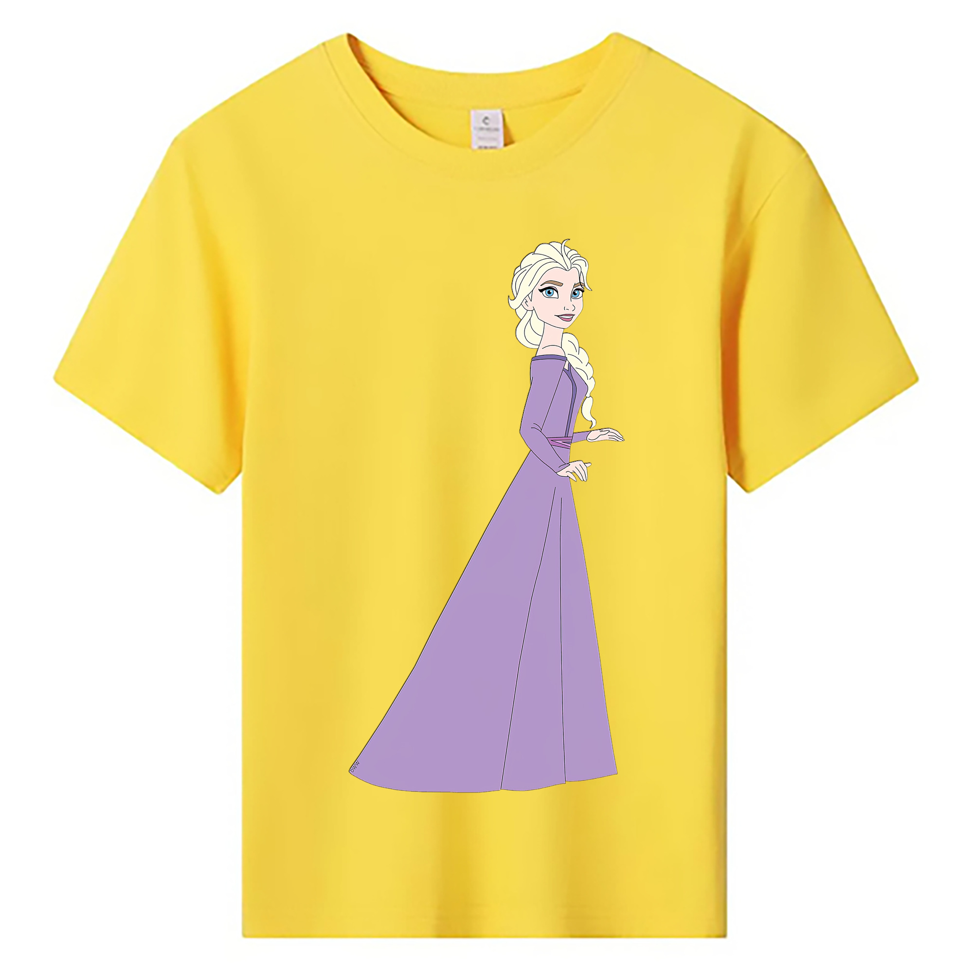 （画像用） アナと雪の女王 アンナ エルサ Frozen Anna Elsa 綿100％キッズTシャツ（フロントプリント）