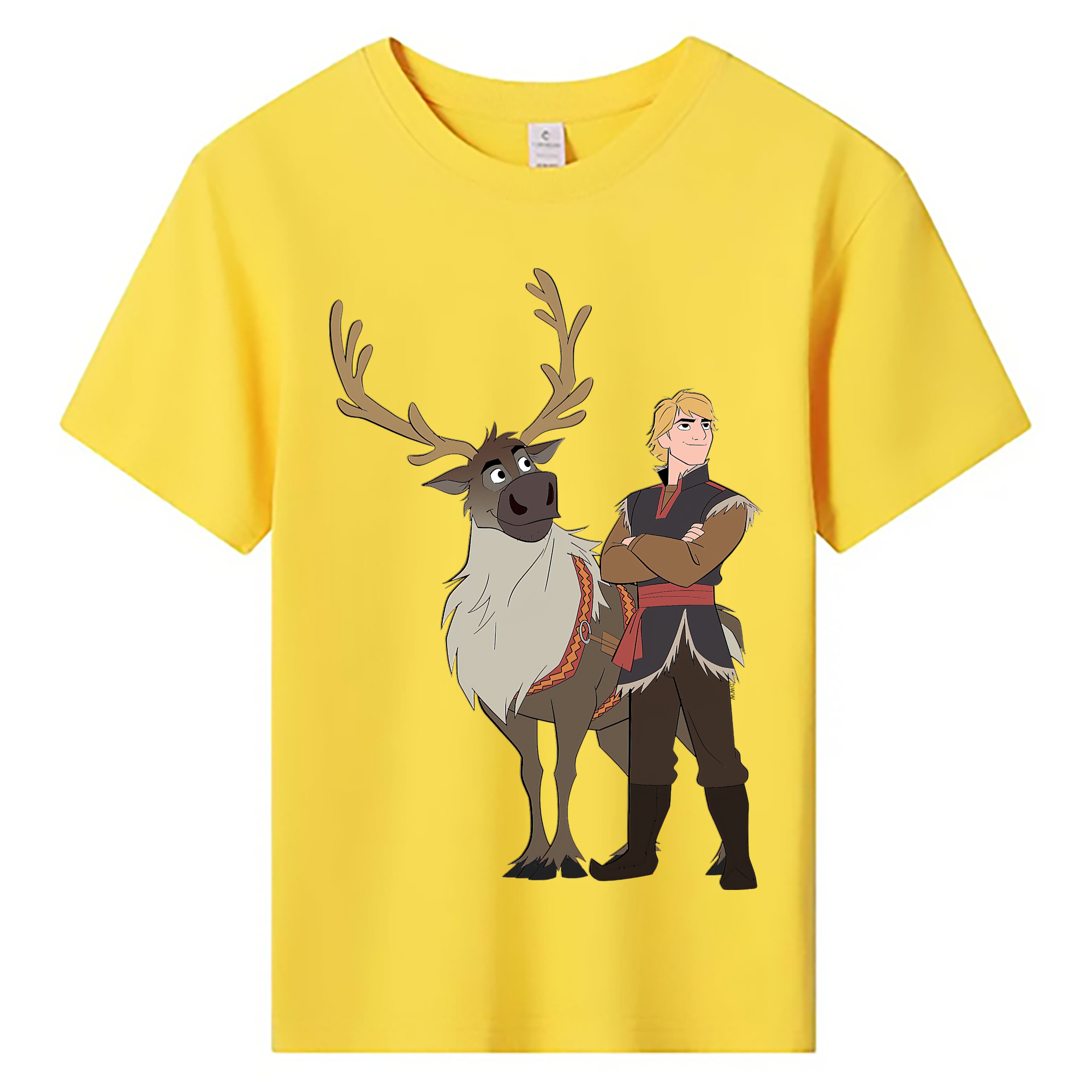 （画像用） アナと雪の女王 アンナ エルサ Frozen Anna Elsa 綿100％キッズTシャツ（フロントプリント）