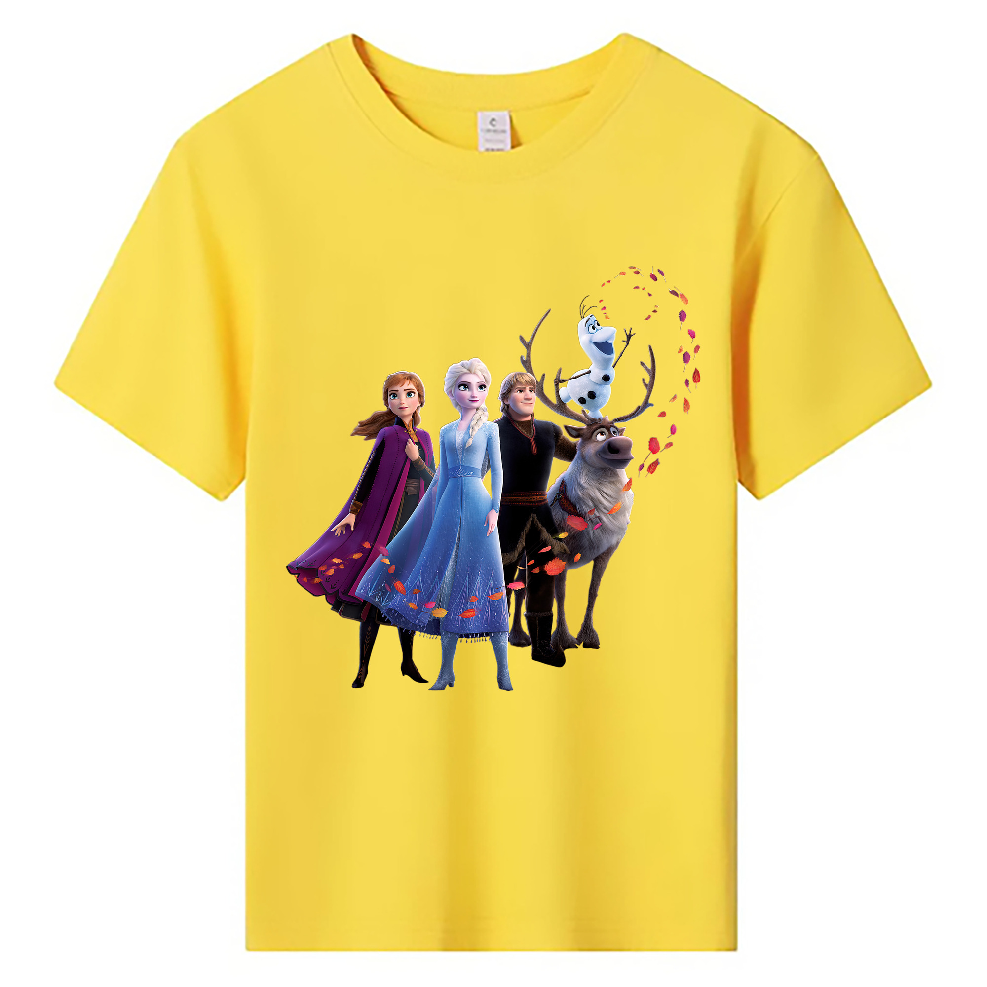 （画像用） アナと雪の女王 アンナ エルサ Frozen Anna Elsa 綿100％キッズTシャツ（フロントプリント）