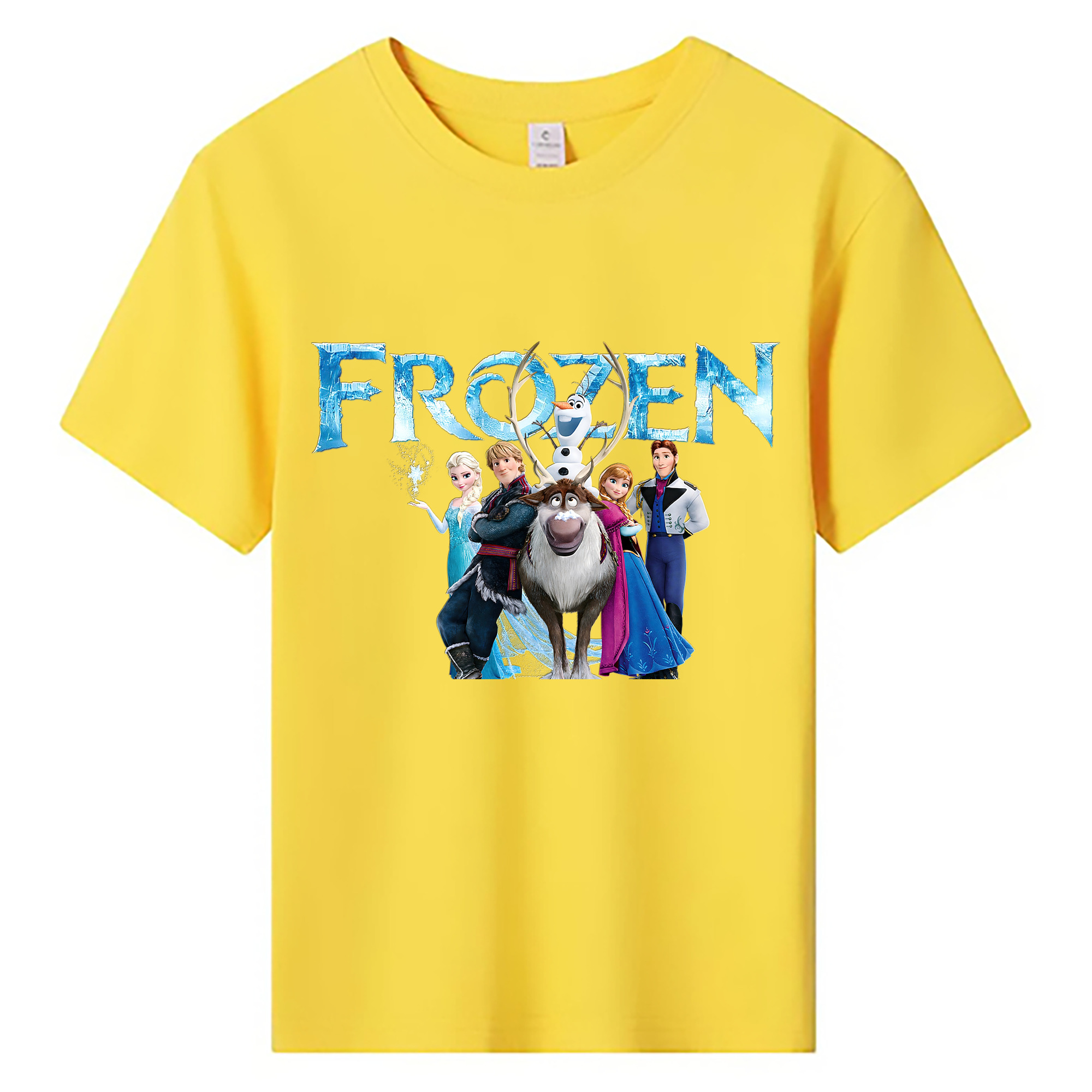 （画像用） アナと雪の女王 アンナ エルサ Frozen Anna Elsa 綿100％キッズTシャツ（フロントプリント）