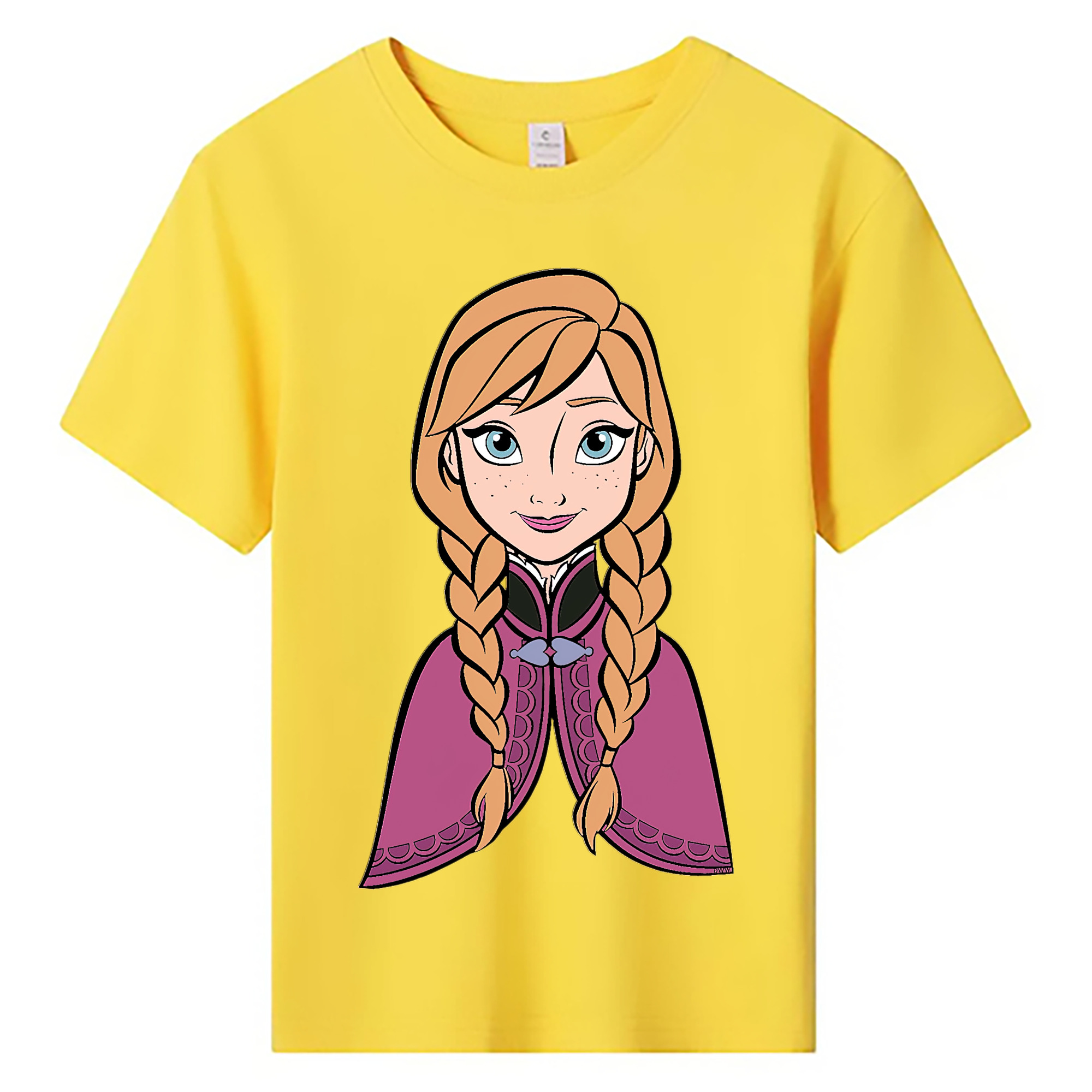 （画像用） アナと雪の女王 アンナ エルサ Frozen Anna Elsa 綿100％キッズTシャツ（フロントプリント）