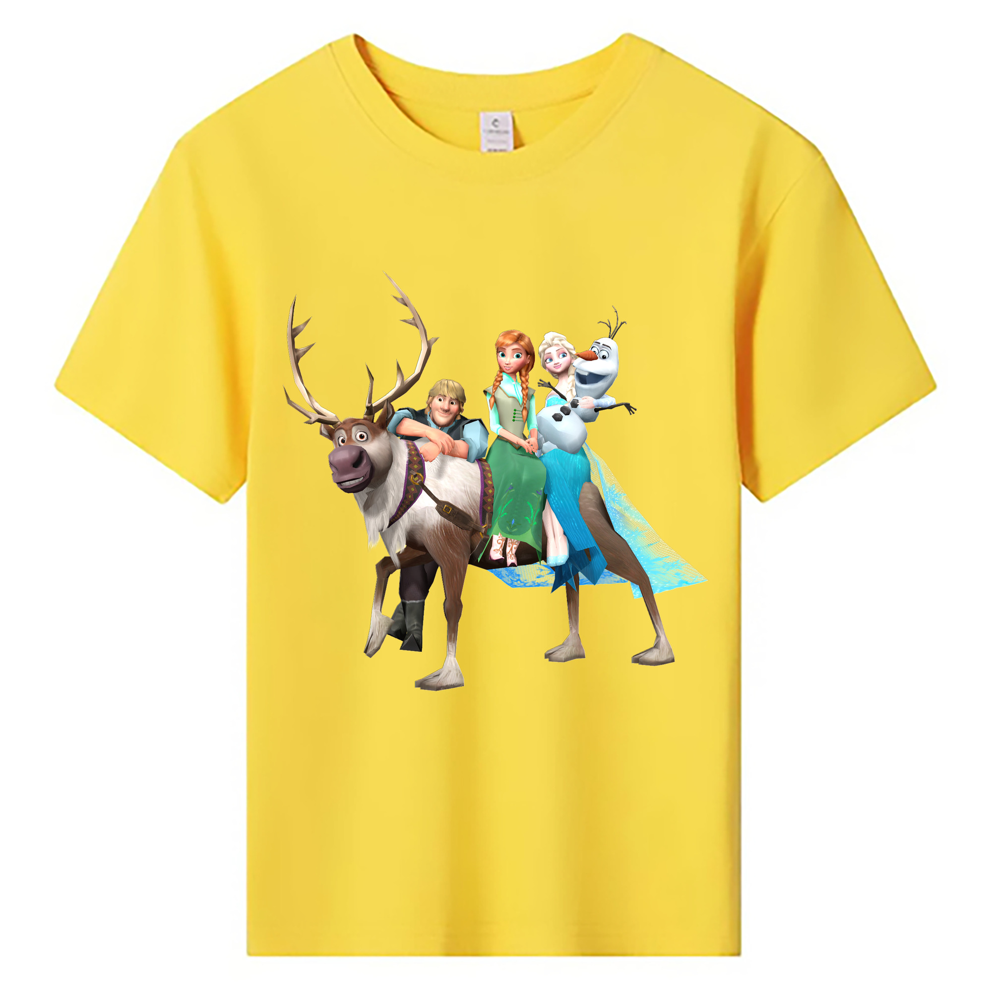 （画像用） アナと雪の女王 アンナ エルサ Frozen Anna Elsa 綿100％キッズTシャツ（フロントプリント）
