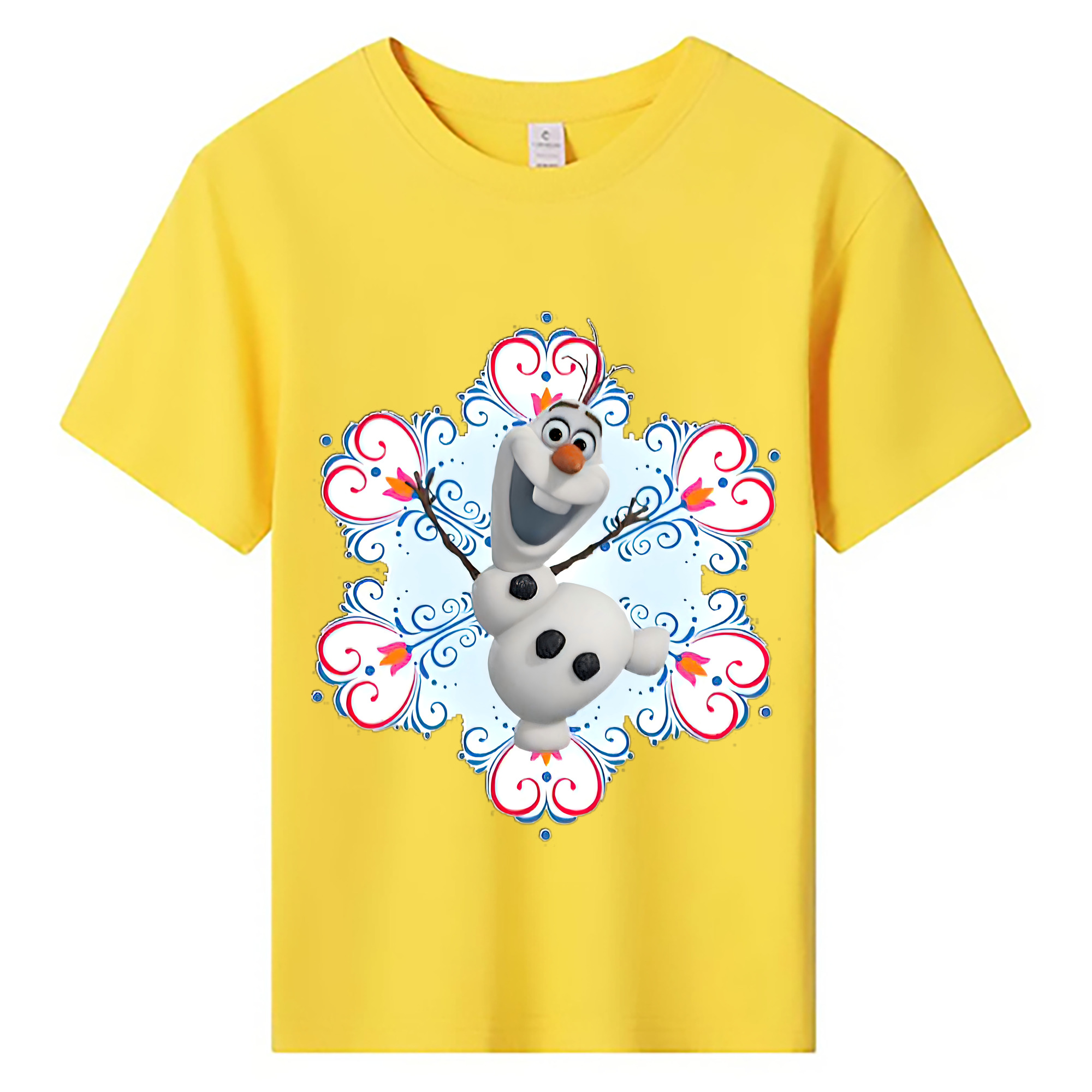 （画像用） アナと雪の女王 アンナ エルサ Frozen Anna Elsa 綿100％キッズTシャツ（フロントプリント）