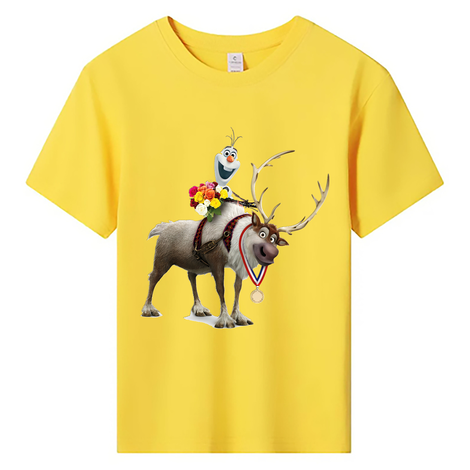 （画像用） アナと雪の女王 アンナ エルサ Frozen Anna Elsa 綿100％キッズTシャツ（フロントプリント）