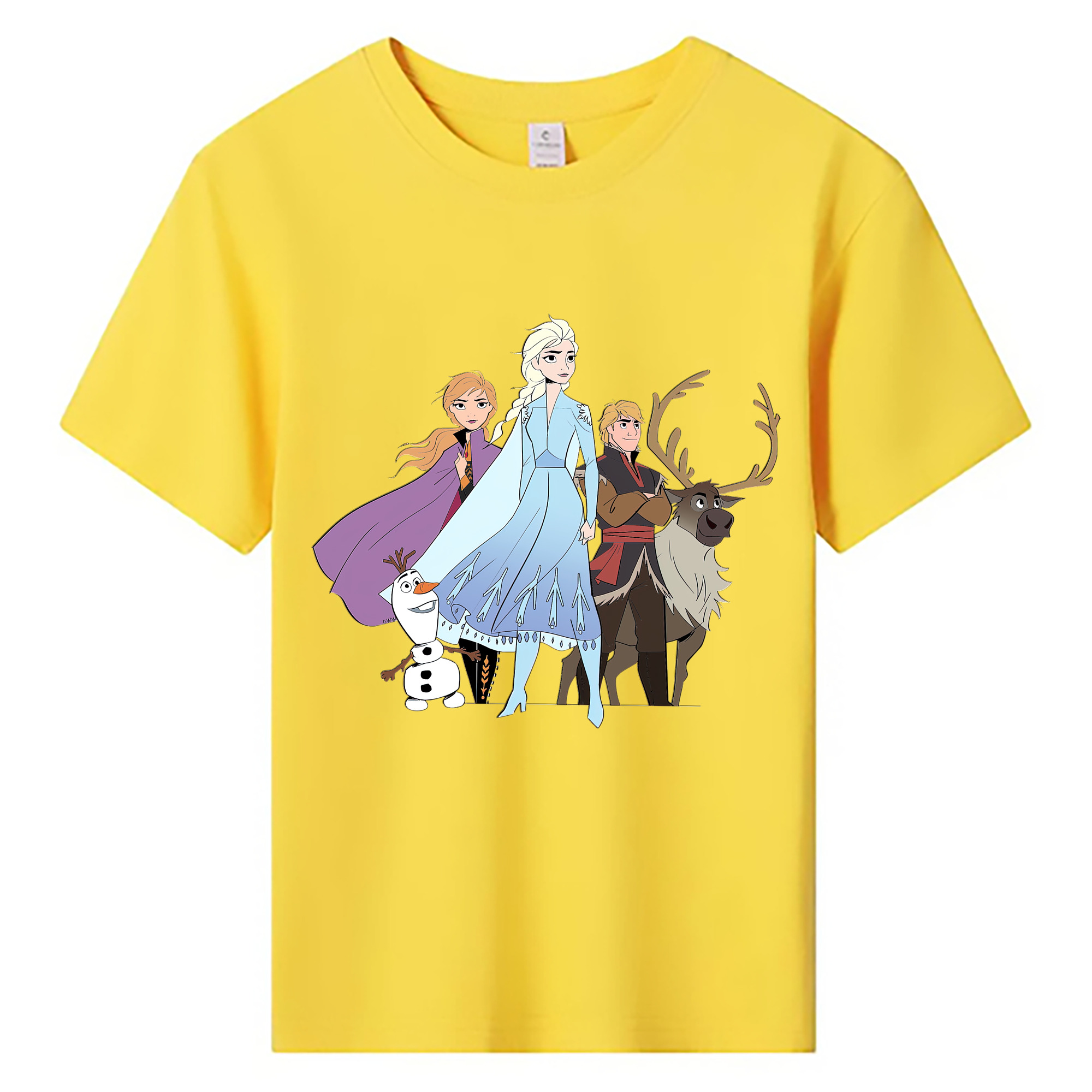 （画像用） アナと雪の女王 アンナ エルサ Frozen Anna Elsa 綿100％キッズTシャツ（フロントプリント）