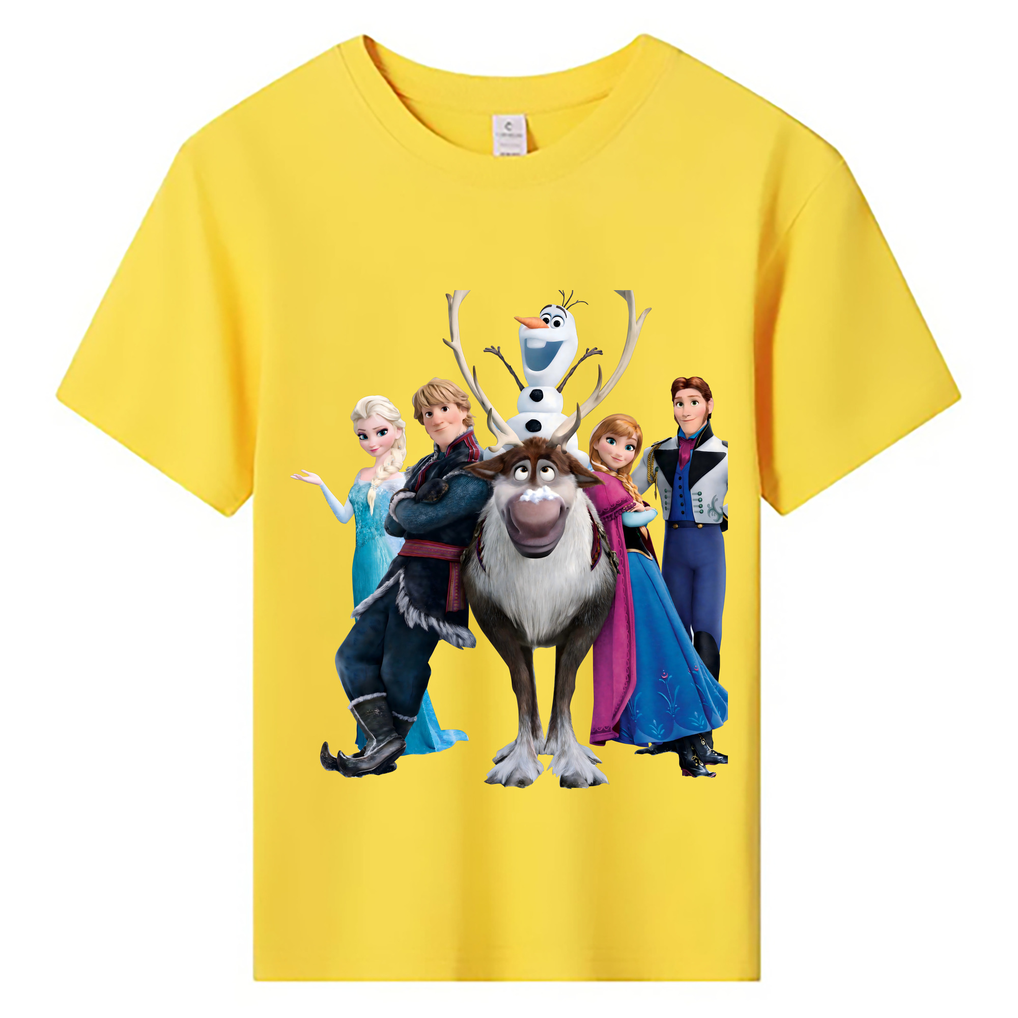 （画像用） アナと雪の女王 アンナ エルサ Frozen Anna Elsa 綿100％キッズTシャツ（フロントプリント）