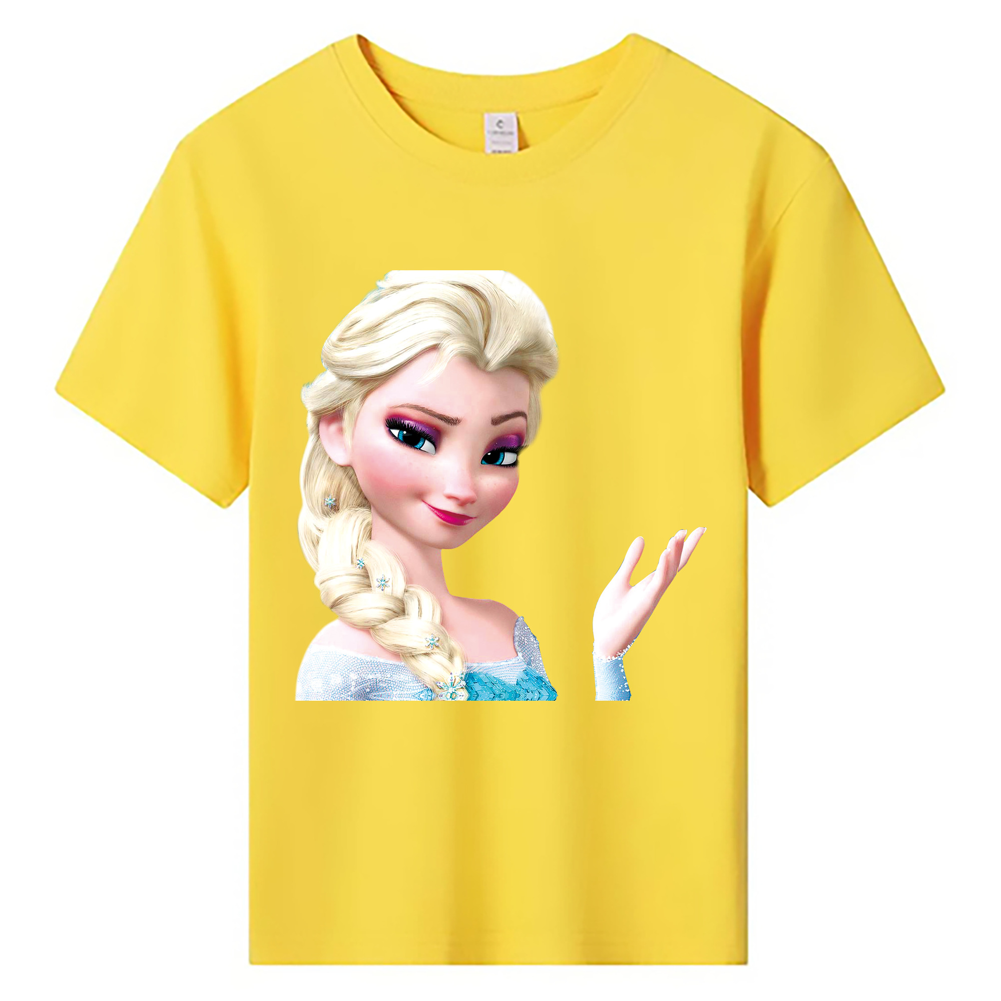 （画像用） アナと雪の女王 アンナ エルサ Frozen Anna Elsa 綿100％キッズTシャツ（フロントプリント）