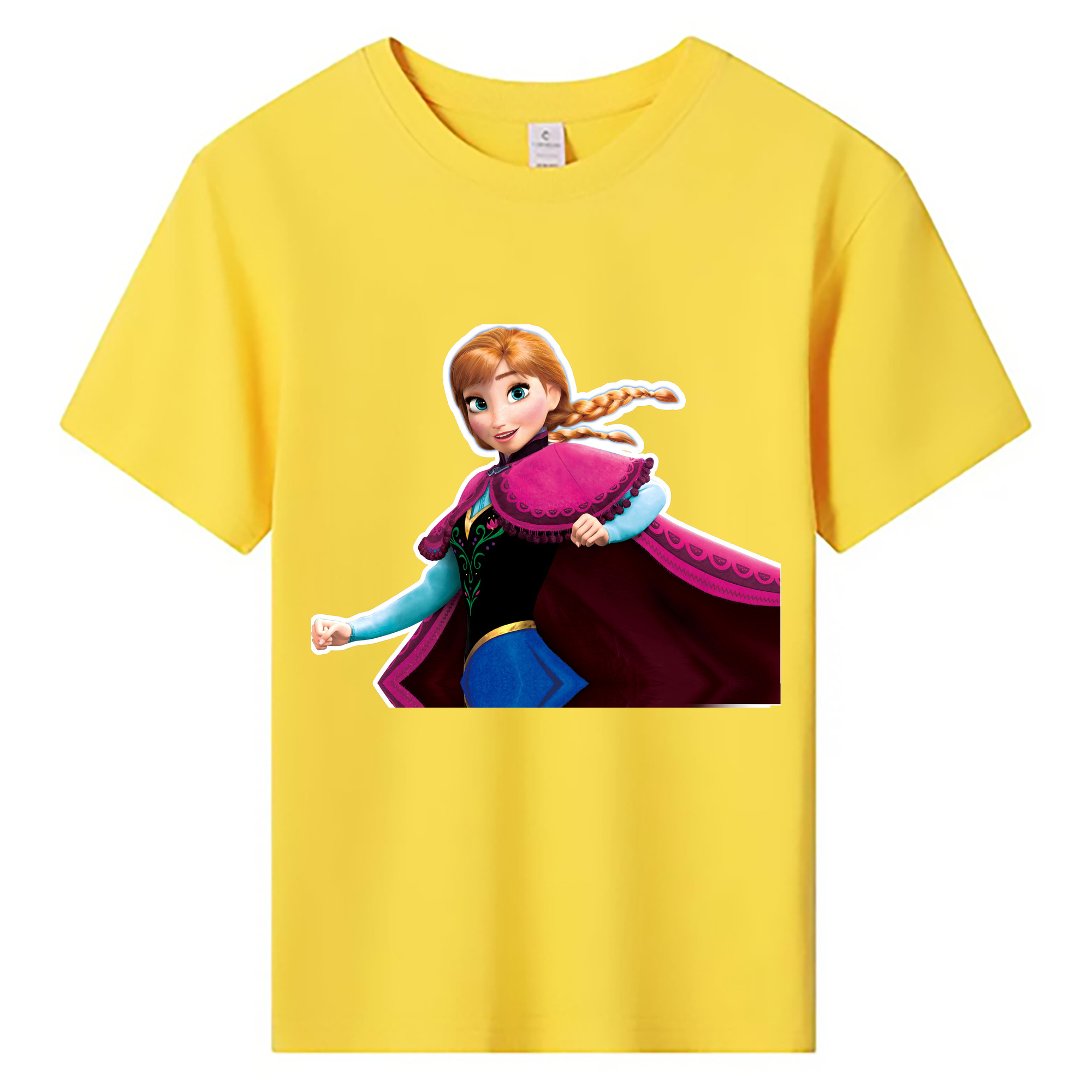 （画像用） アナと雪の女王 アンナ エルサ Frozen Anna Elsa 綿100％キッズTシャツ（フロントプリント）