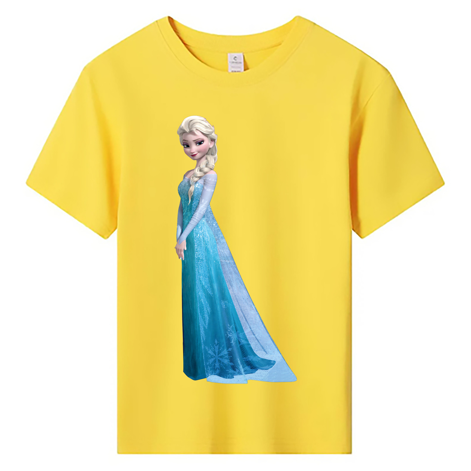 （画像用） アナと雪の女王 アンナ エルサ Frozen Anna Elsa 綿100％キッズTシャツ（フロントプリント）