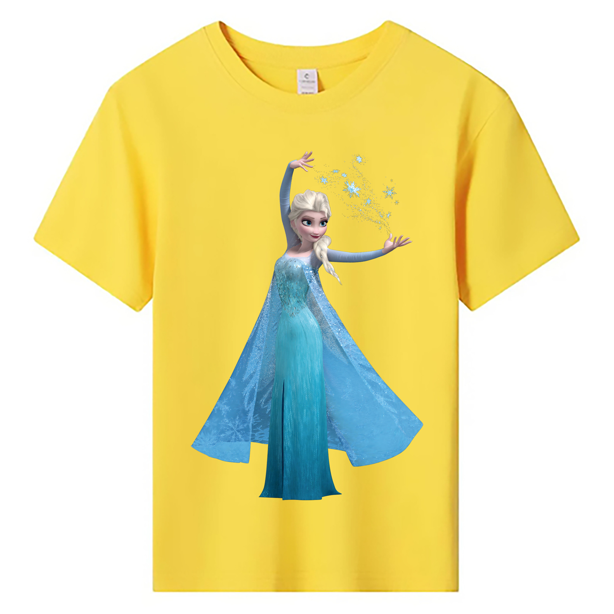 （画像用） アナと雪の女王 アンナ エルサ Frozen Anna Elsa 綿100％キッズTシャツ（フロントプリント）