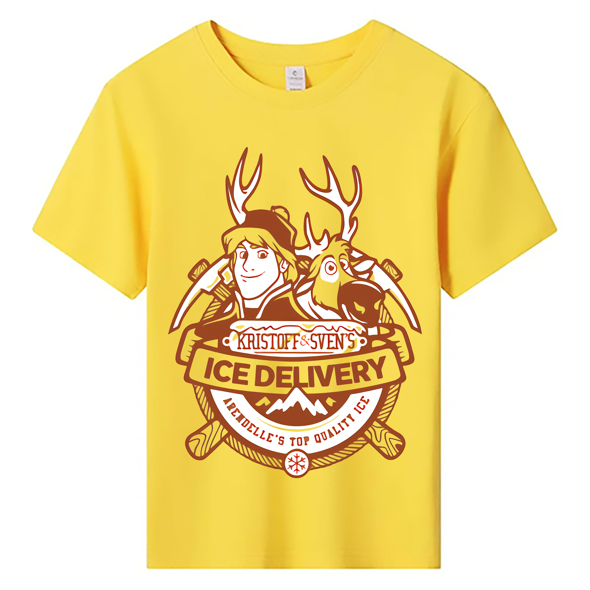 （画像用） アナと雪の女王 アンナ エルサ Frozen Anna Elsa 綿100％キッズTシャツ（フロントプリント）