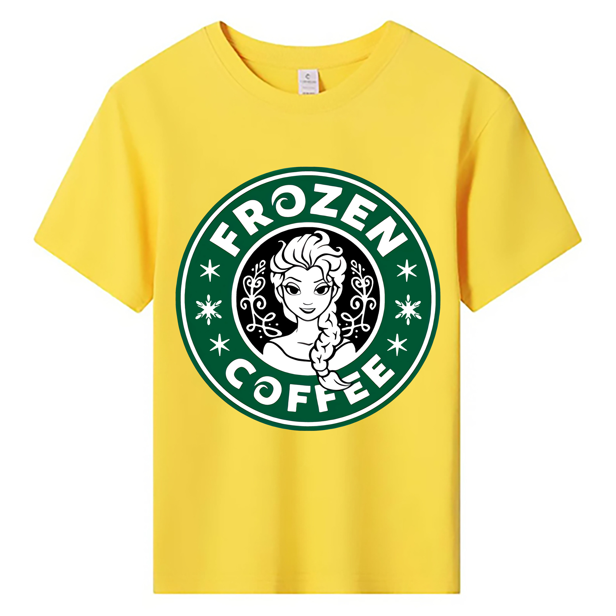 （画像用） アナと雪の女王 アンナ エルサ Frozen Anna Elsa 綿100％キッズTシャツ（フロントプリント）