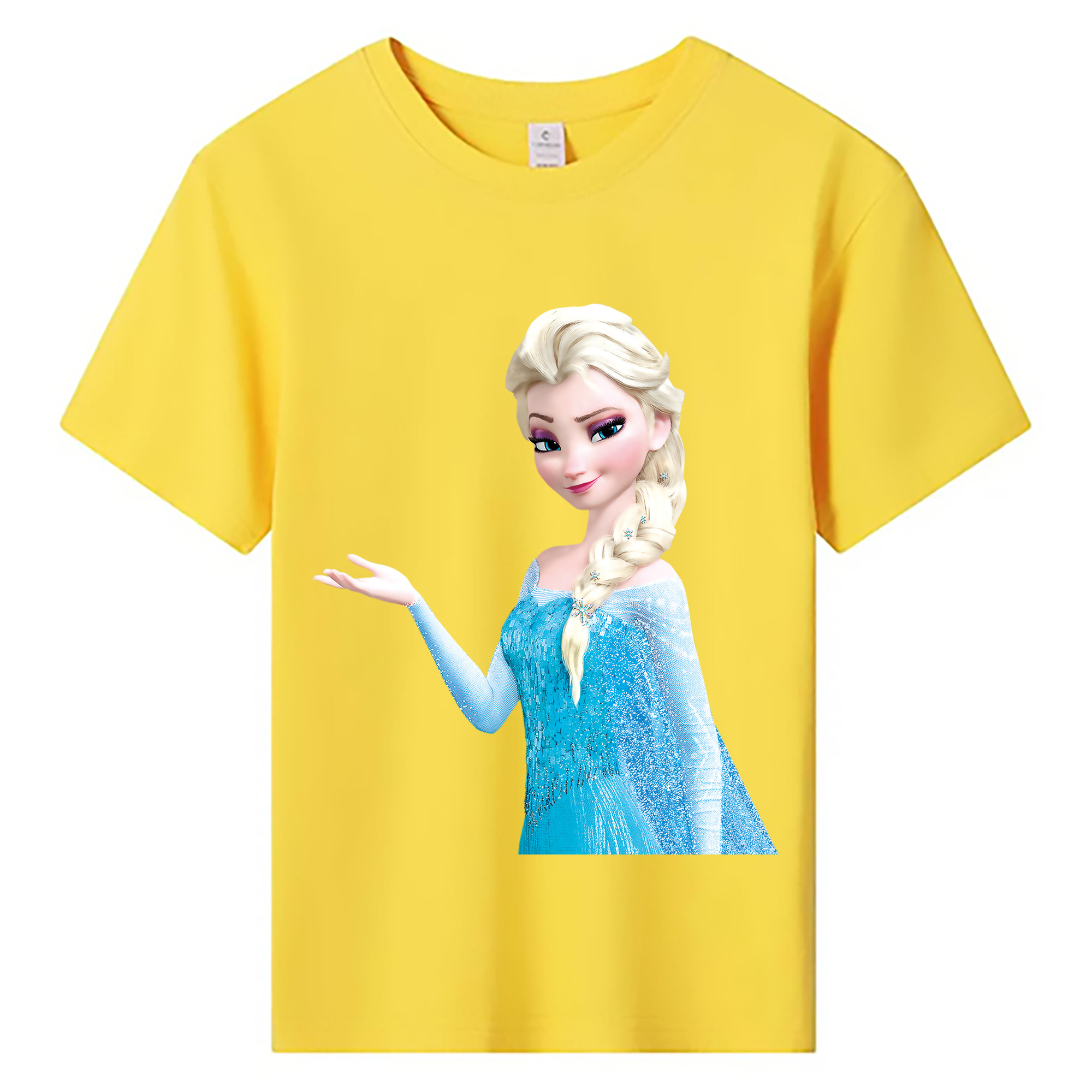 （画像用） アナと雪の女王 アンナ エルサ Frozen Anna Elsa 綿100％キッズTシャツ（フロントプリント）