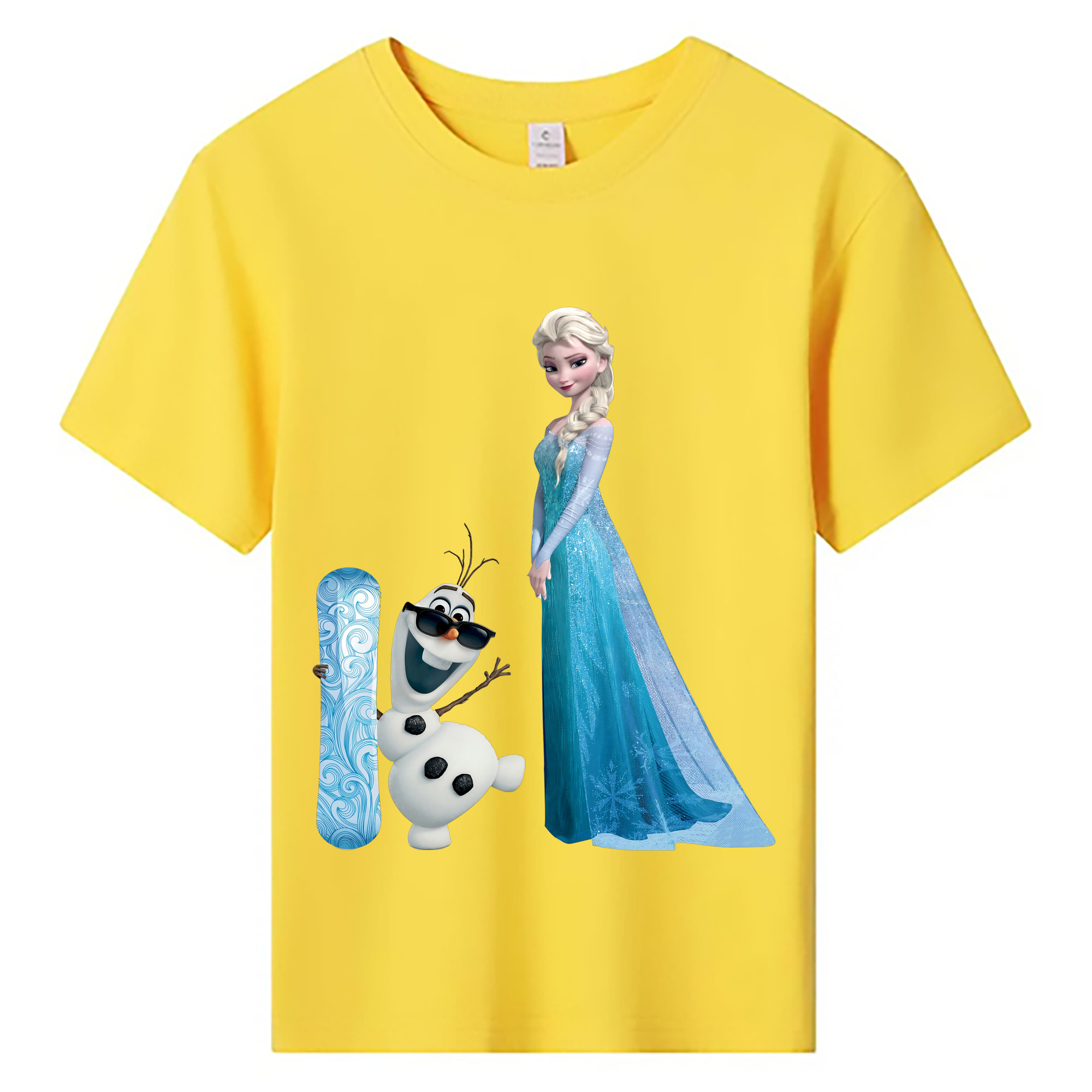 （画像用） アナと雪の女王 アンナ エルサ Frozen Anna Elsa 綿100％キッズTシャツ（フロントプリント）