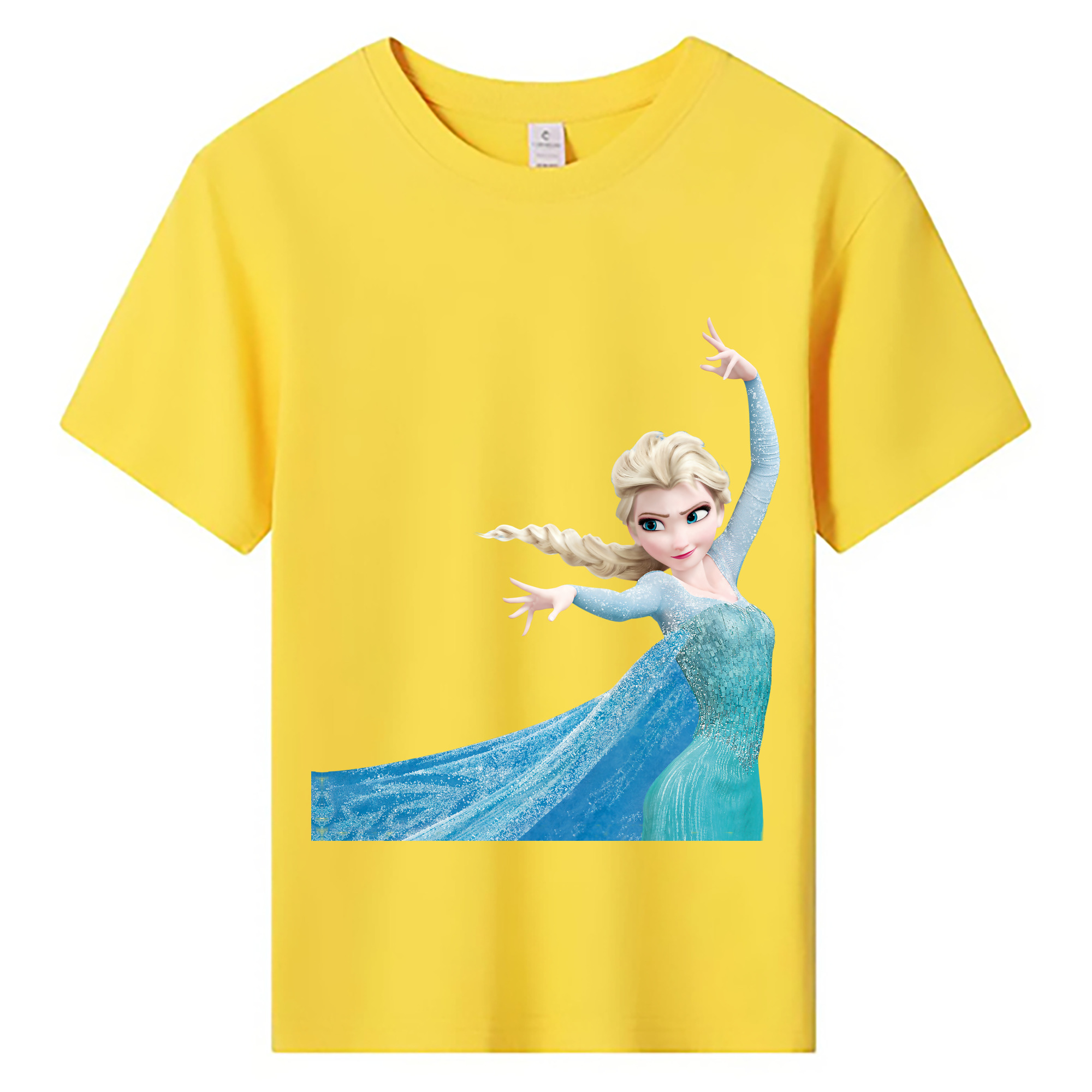 （画像用） アナと雪の女王 アンナ エルサ Frozen Anna Elsa 綿100％キッズTシャツ（フロントプリント）